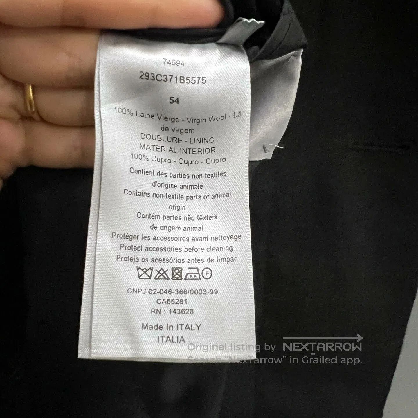 Dior black belted coat with lapel from Dior. Size US XXL / EU 58 / 5 - 4 Thumbnail