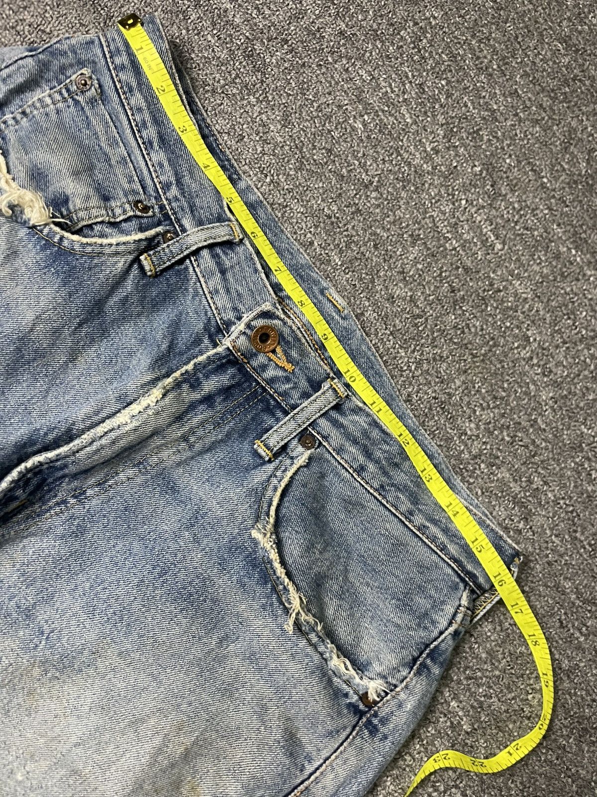 Edwin Vintage EDWIN Selvedge Distressed Jeans (83) Size US 32 / EU 48 - 8 Thumbnail