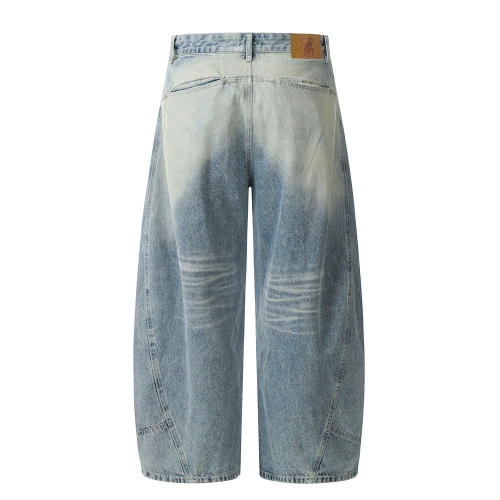 Vintage Men's American street loose wide-leg washed scimitar jeans Size US 32 / EU 48 - 2 Thumbnail