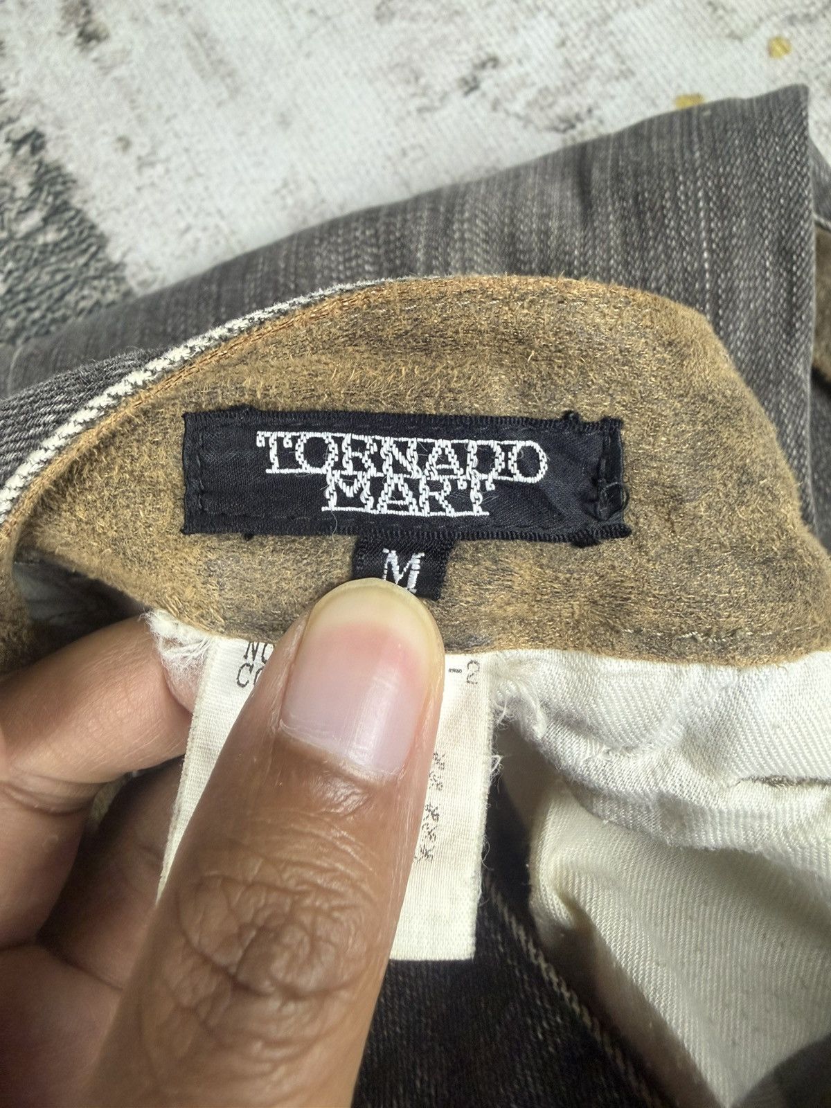 Tornado Mart Rare Flared Tornado Mart Suede Washed Jeans Size US 29 - 12 Thumbnail