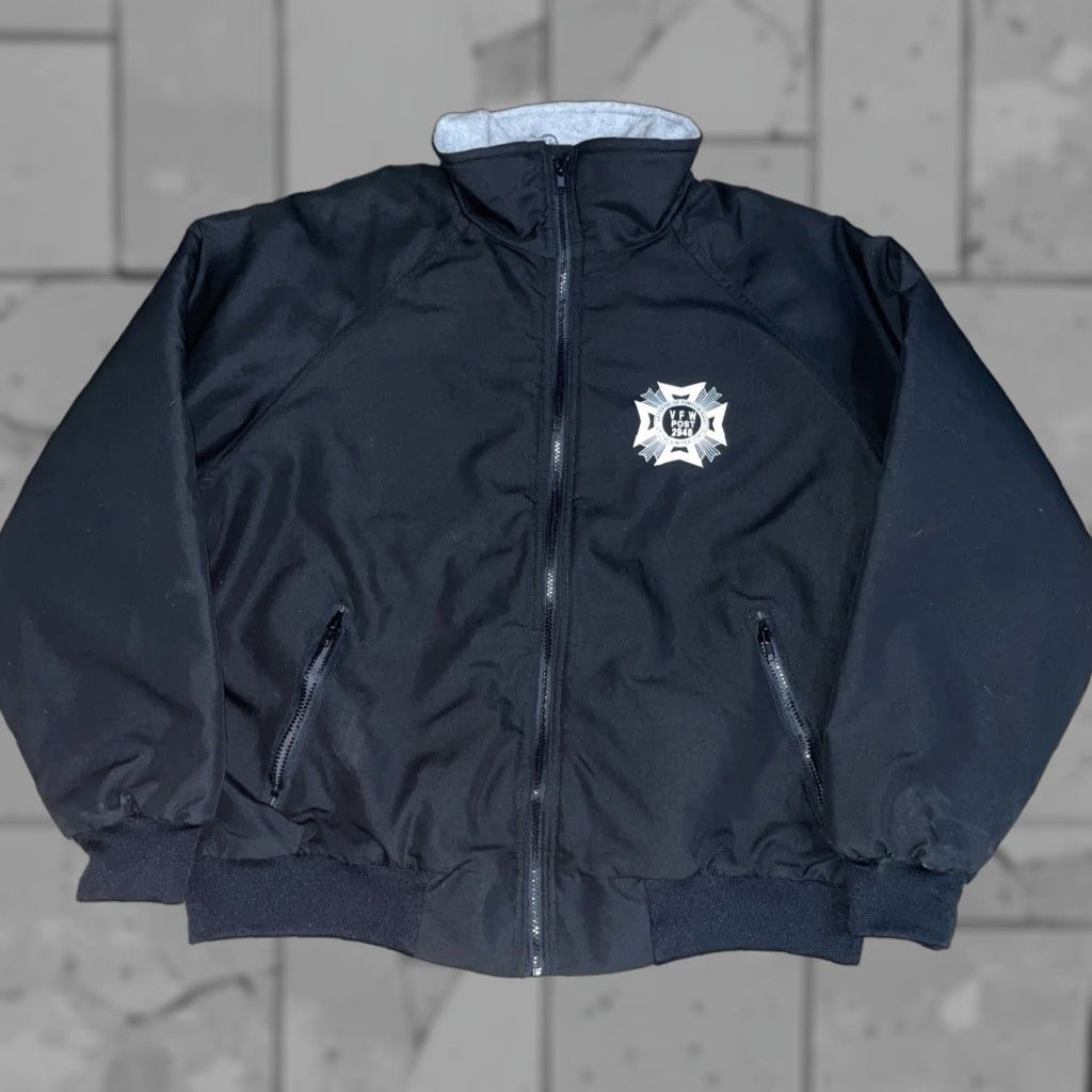 Vintage VINTAGE VFW Sportsmaster black fleece lined jacket Mens XXL Regular 2XL Polyester Fleece Lined Jacket Black Men Size US XXL / EU 58 / 5 - 1 Thumbnail