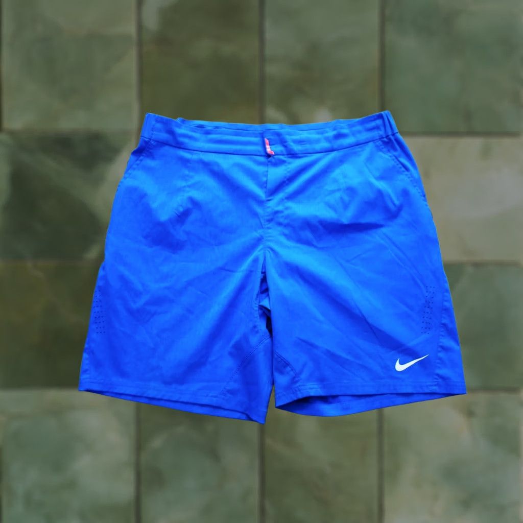 Nike VINTAGE NIKE ROGER FEDERER RF 2013 US OPEN PREMIER TWILL MEN'S TENNIS SHORTS XL BLUE Size US 36 / EU 52 - 1 Thumbnail