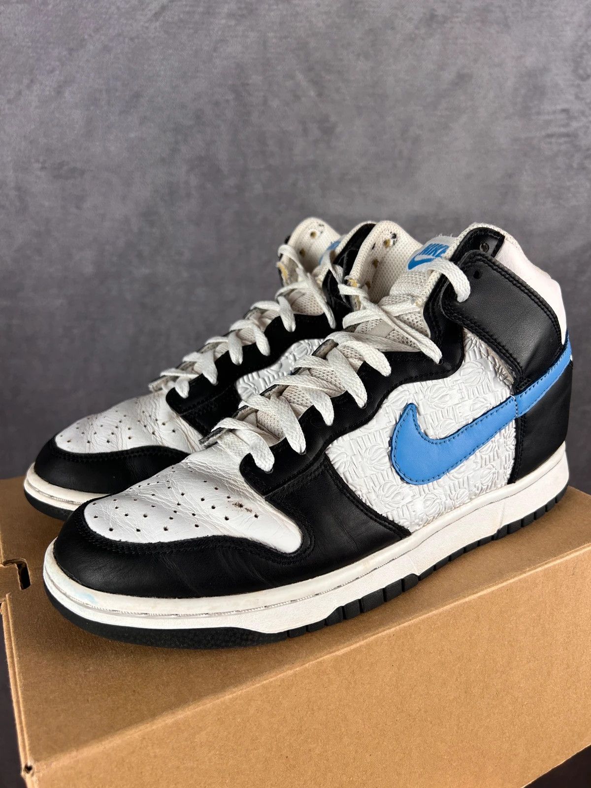 Nike Nike Dunk High Retro FLC Black University Blue White \ Size US 9 / EU 42 - 1 Thumbnail