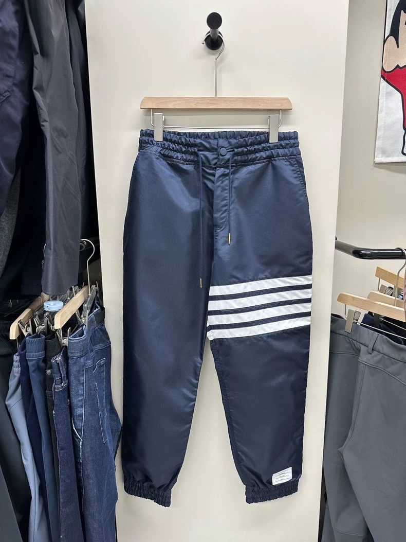 Thom Browne Thom Browne Navy Stripe Nylon Pants - dmc Size US 31 - 1 Thumbnail