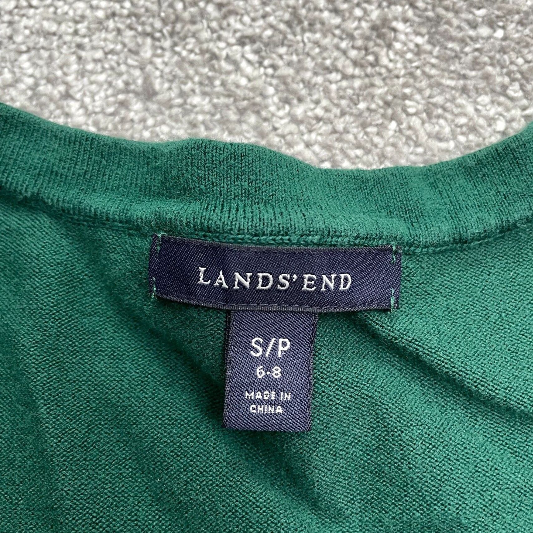 Lands' End Lands' End Cardigan Sweater Women S Green Knit Button Ruffle Classic Size S / US 4 / IT 40 - 4 Thumbnail