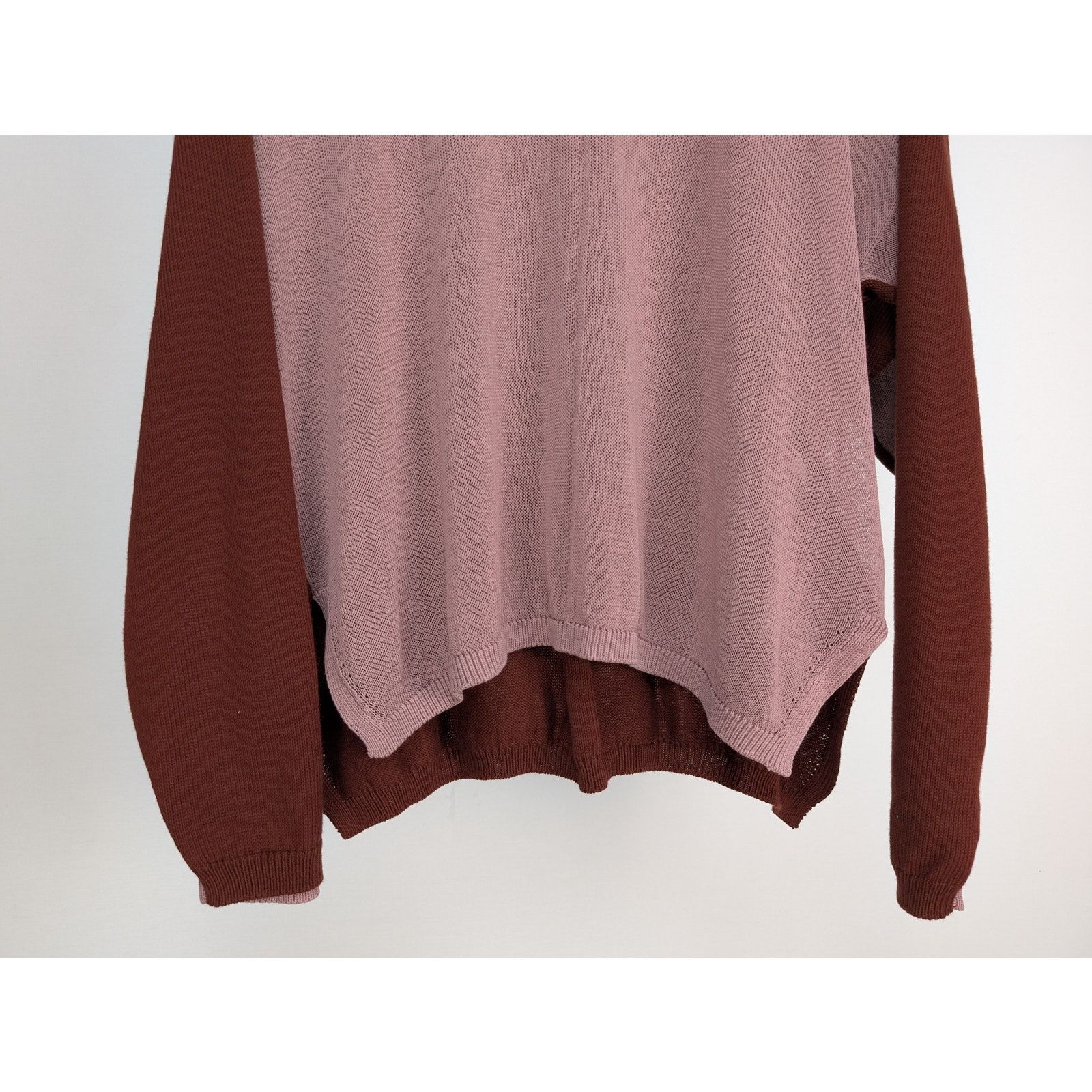 Rick Owens o1rshd1 Combo Crewneck Sweat Sweatshirt Henna / Dusty Pink Size US XL / EU 56 / 4 - 4 Thumbnail