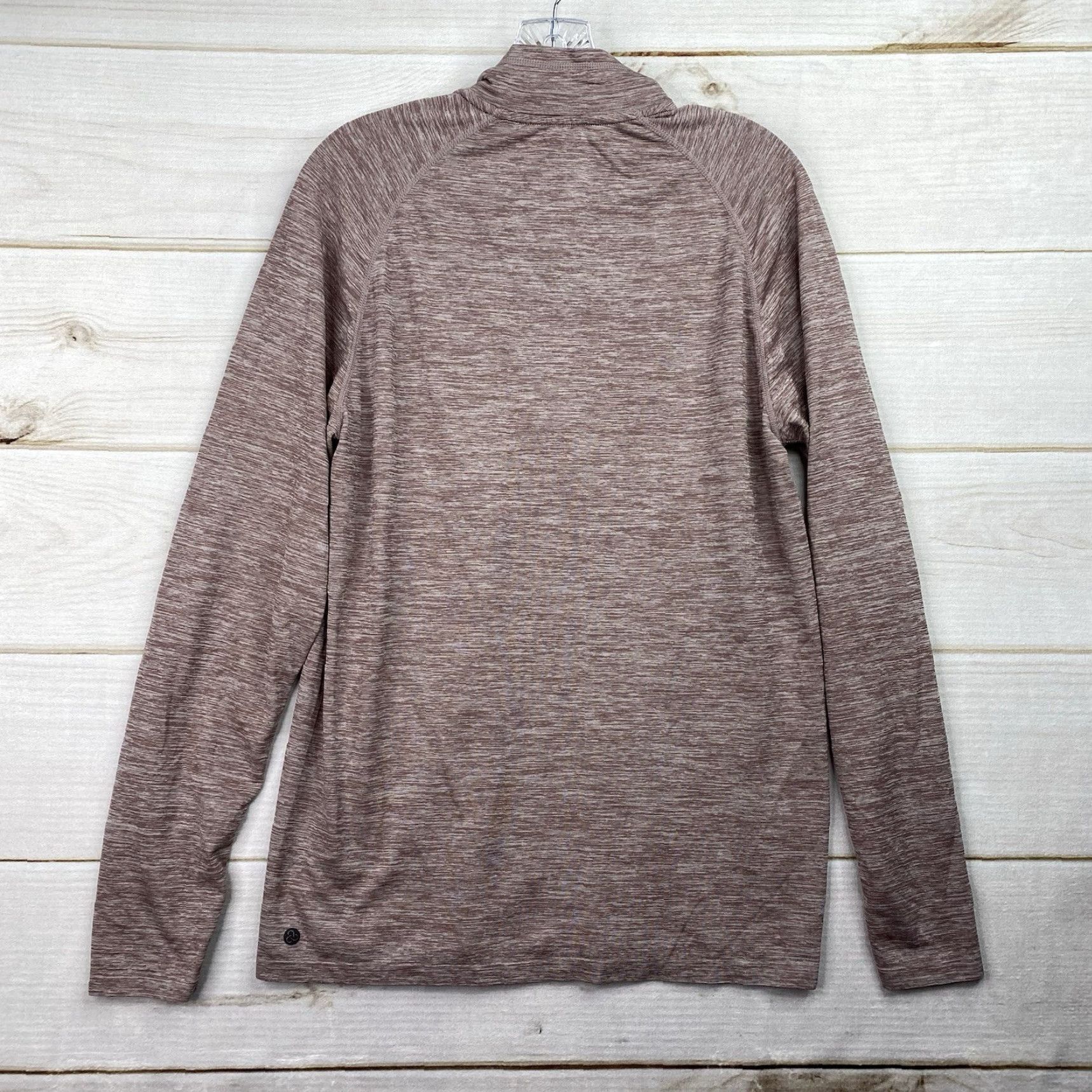 Vintage Zella Womens M Top Mauve Heather 1/4 Zip Long Sleeve Activewear Running Workout Shirt Pullover Womens TS Descriptive Size M / US 6-8 / IT 42-44 - 6 Thumbnail