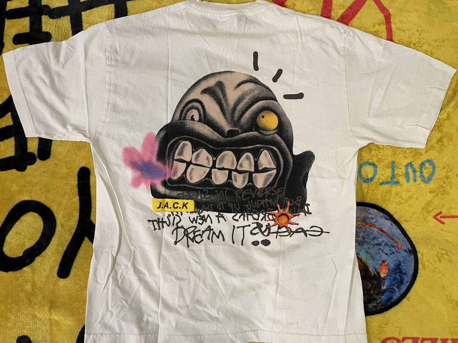 Travis Scott Travis Scott Air Records T-shirt Size US L / EU 52-54 / 3 - 3 Thumbnail