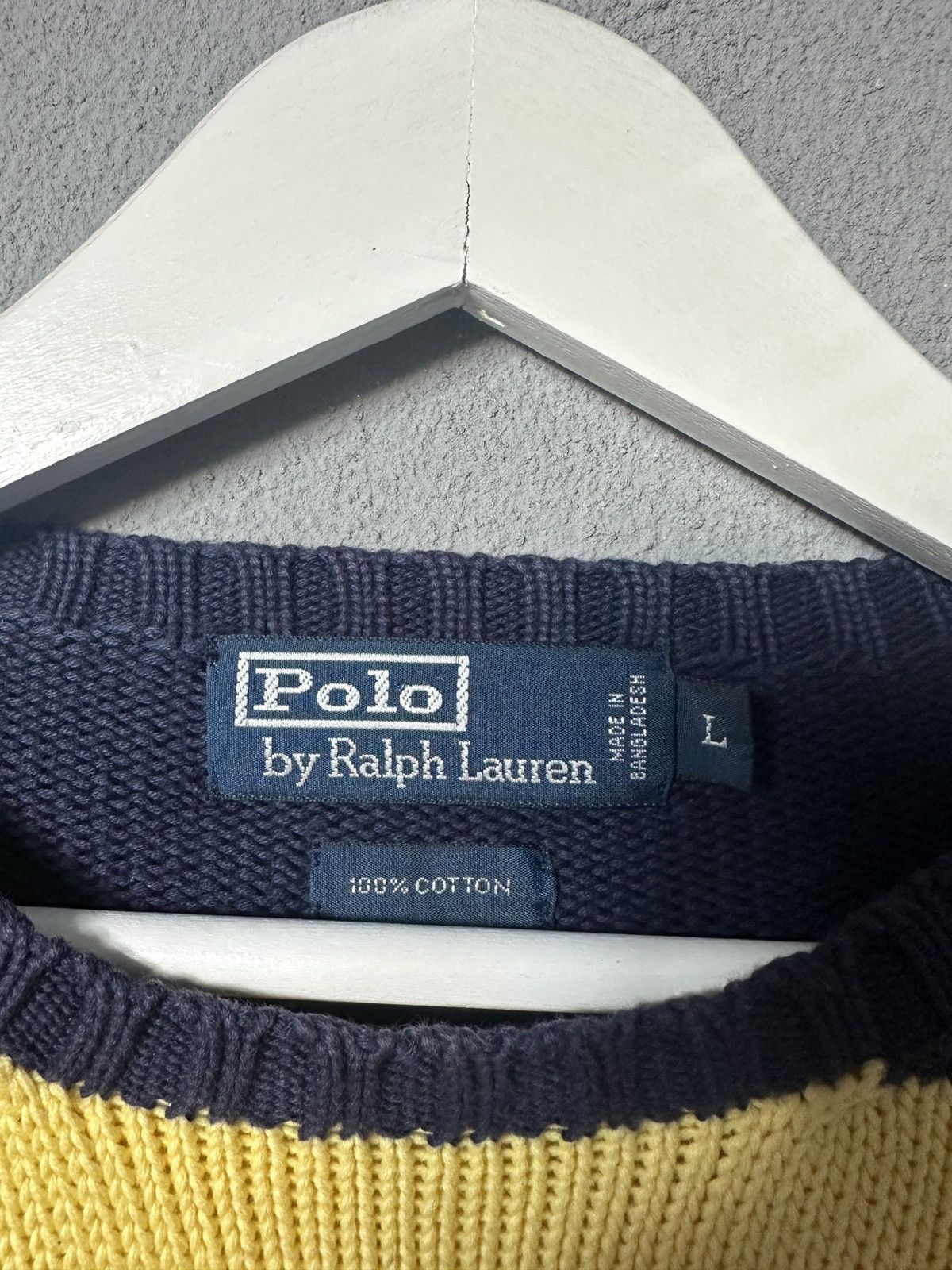 Polo Ralph Lauren × Ralph Lauren × Vintage Vintage 90s oversized luxury Striped Ralph Lauren Sweater Size US L / EU 52-54 / 3 - 3 Thumbnail
