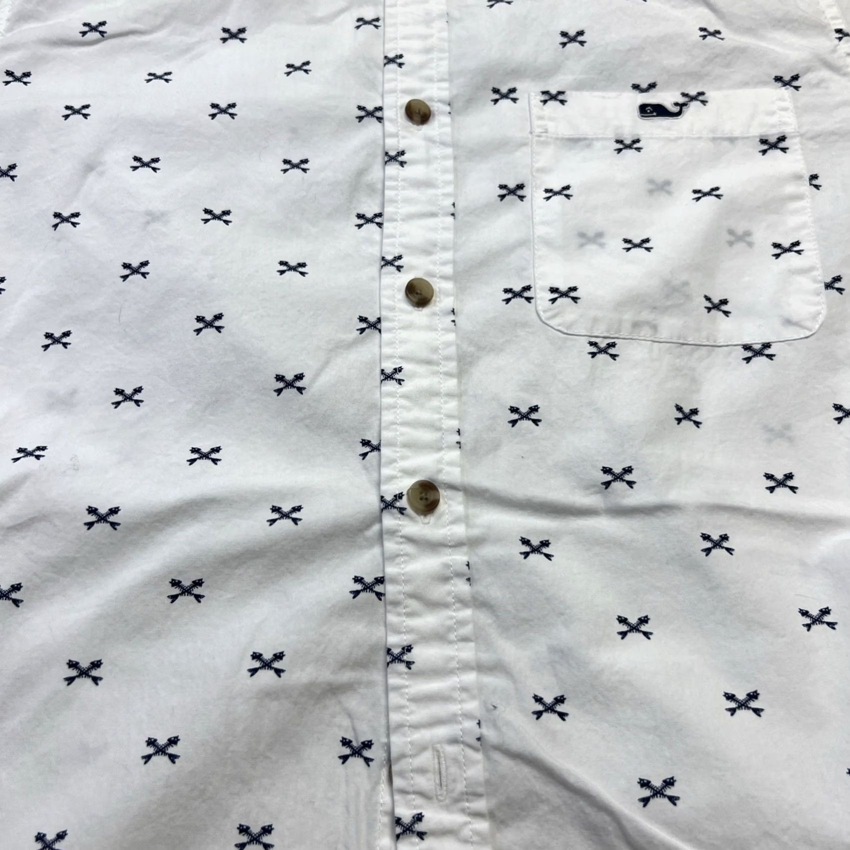 Vineyard Vines Vineyard Vines for Target Men’s Small White Nautical Print Button-Down Shirt Shirt Mens S White Nautical Print Button-Down Size US S / EU 44-46 / 1 - 4 Thumbnail