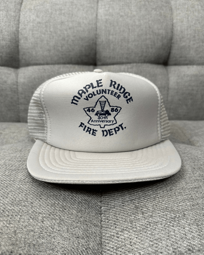 Vintage Vintage Maple Ridge Volunteer Fire Dept. Gray Trucker Hat Size ONE SIZE - 1 Thumbnail
