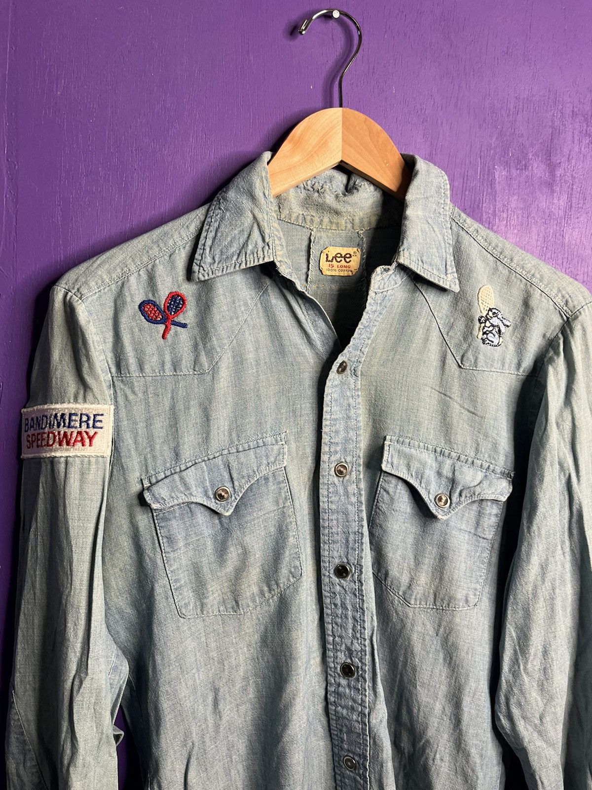 Lee × Vintage Vintage 70s Lee embroidered metal snap shirt Size US M / EU 48-50 / 2 - 3 Thumbnail
