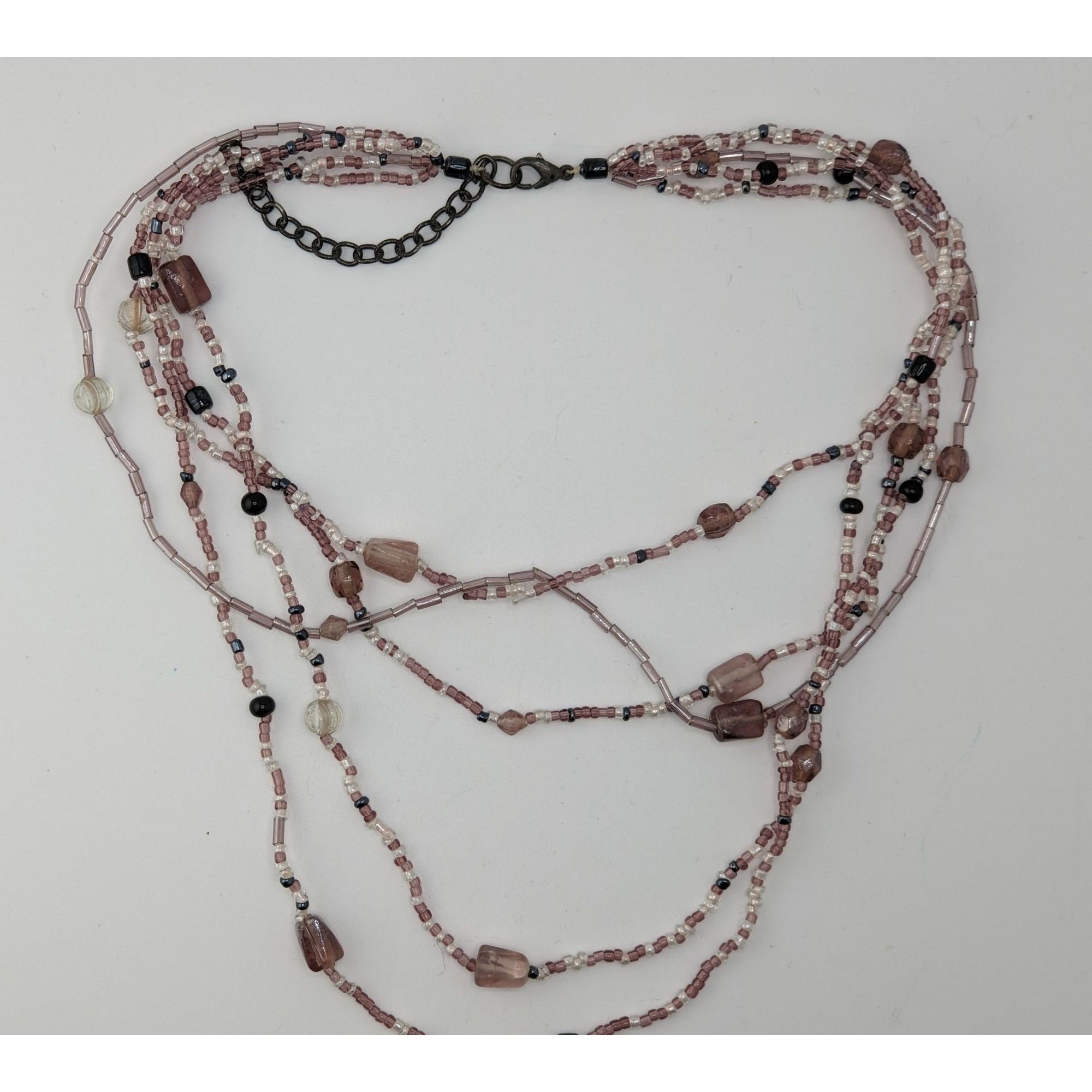 Other Glass Multi-Strand Purple Beaded Necklace Size ONE SIZE - 5 Thumbnail