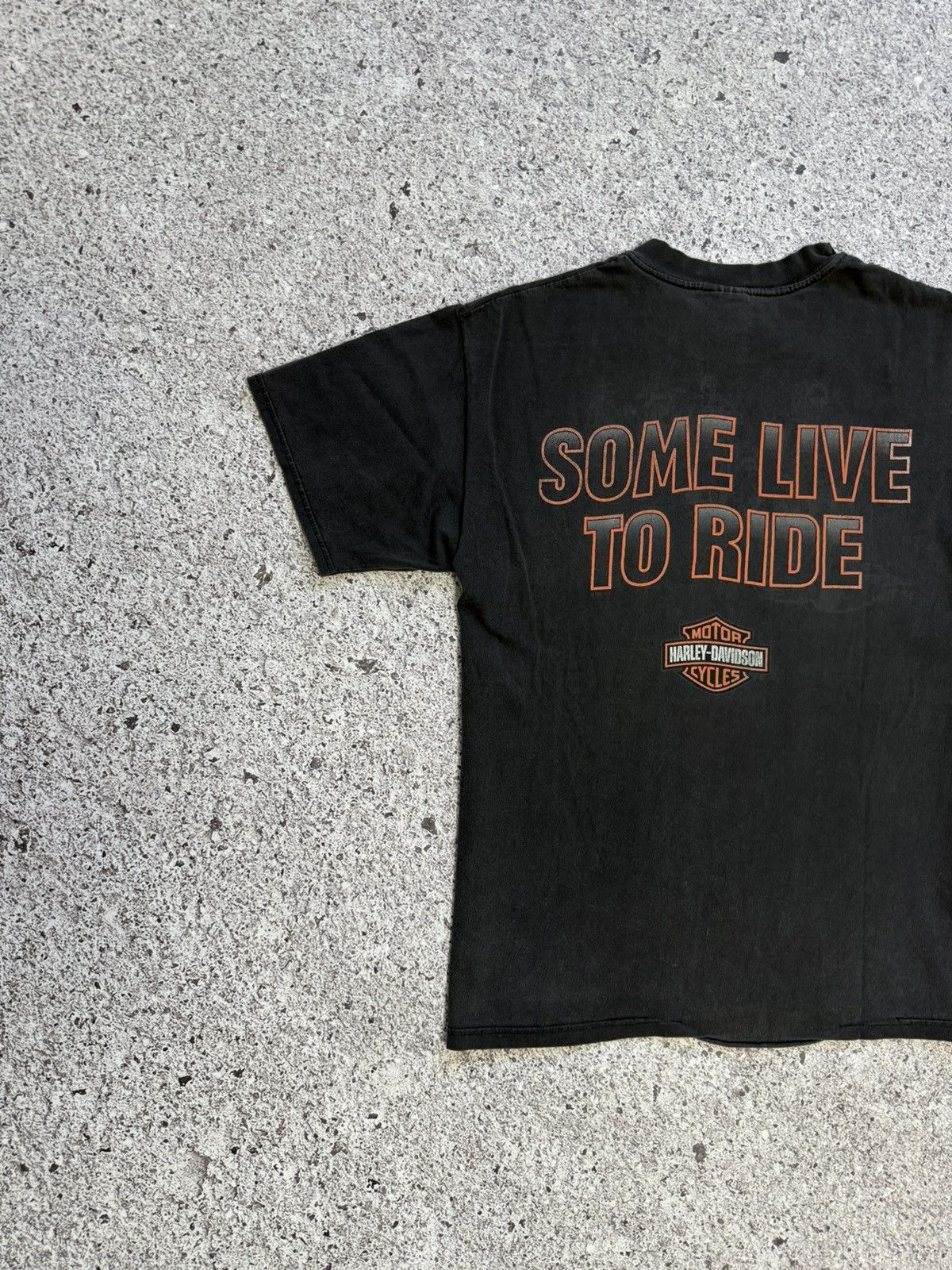 Harley Davidson × Vintage Rare Vintage Harley Davidson Some Live To Ride 1997 T-Shirt Size US L / EU 52-54 / 3 - 8 Thumbnail