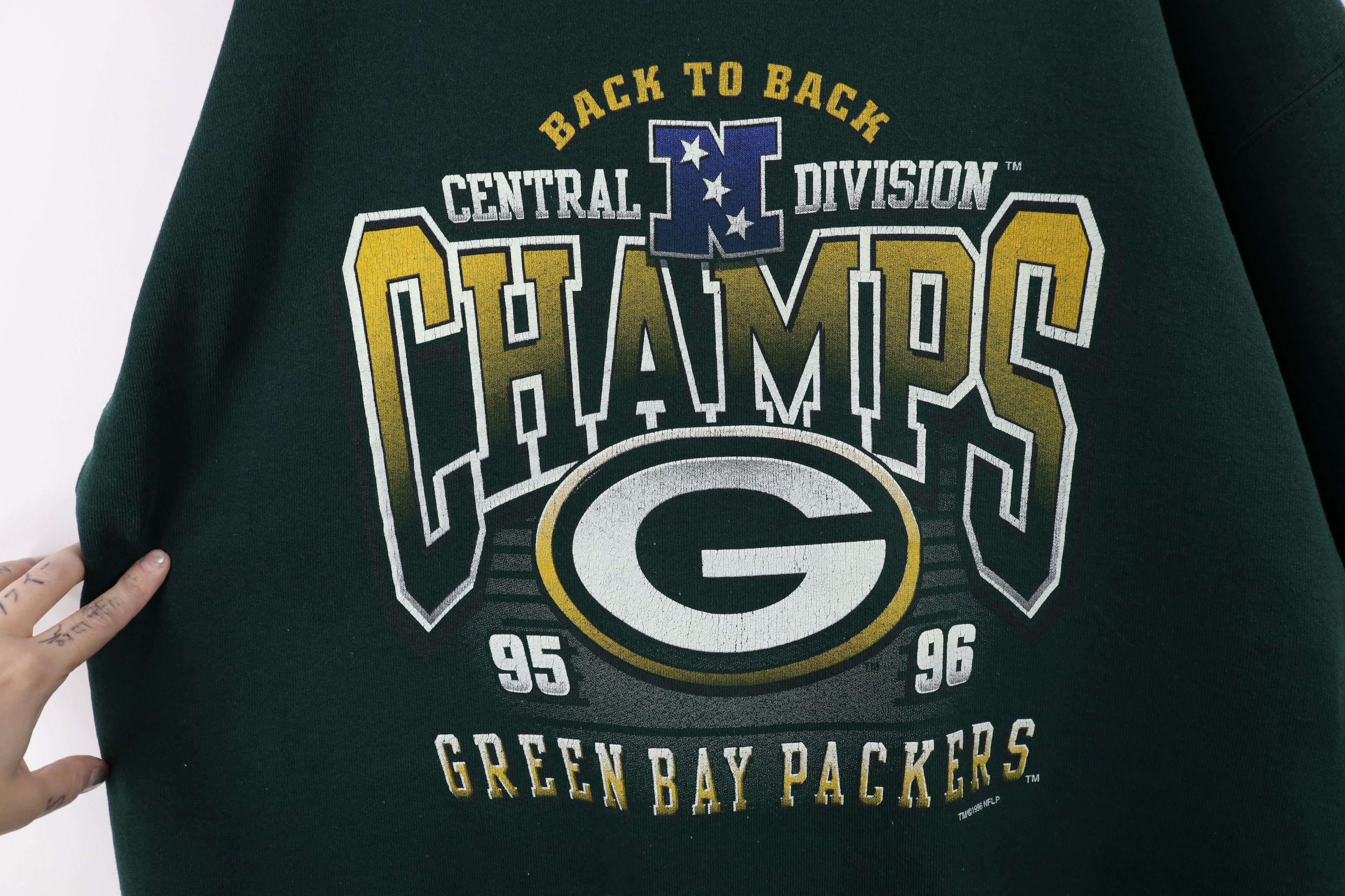 Vintage Vintage 90s Champs Green Bay Packers Football Sweatshirt USA Size US XXL / EU 58 / 5 - 4 Thumbnail
