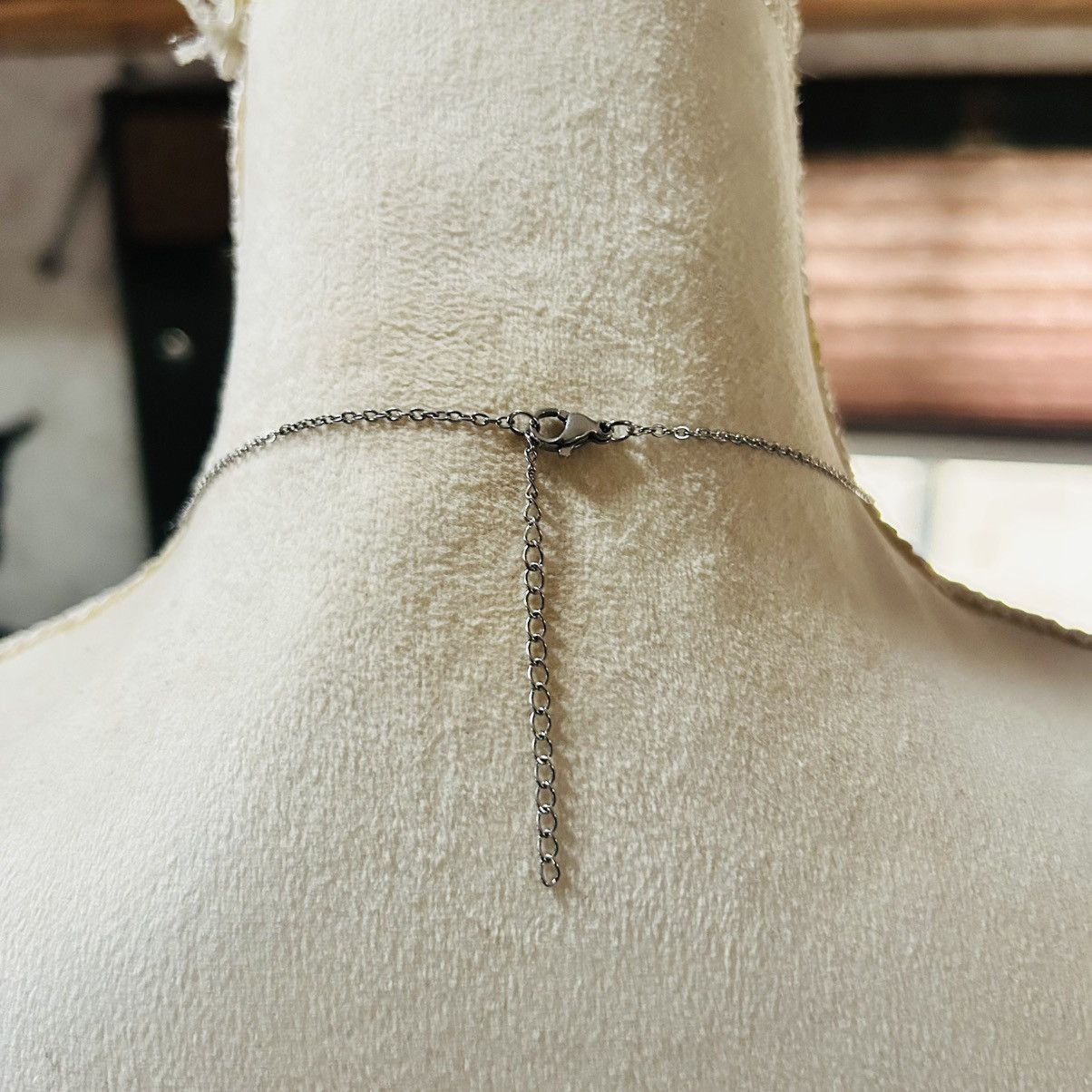 Handmade Handcrafted hematite and rose quartz dangle pendant necklace Size ONE SIZE - 4 Thumbnail
