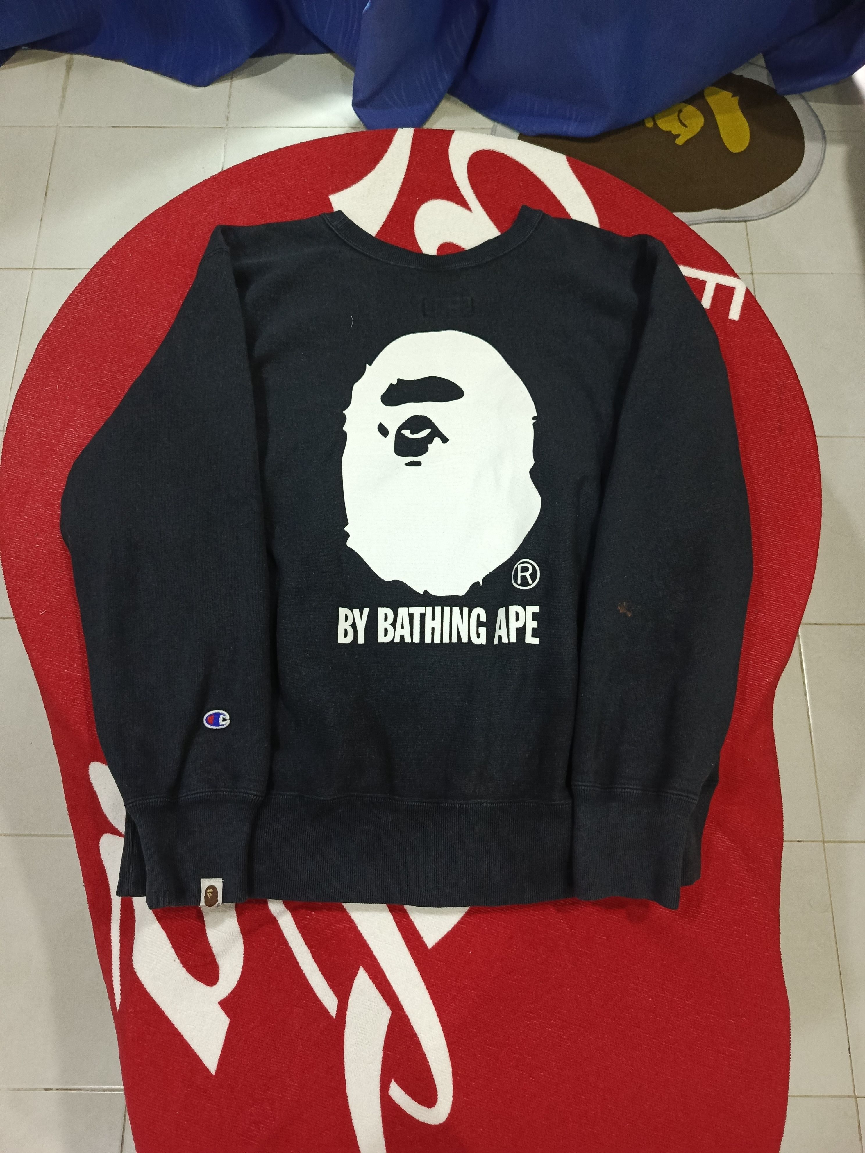 Bape × Champion Sweatshirt champion x bape black color Size US XL / EU 56 / 4 - 1 Thumbnail