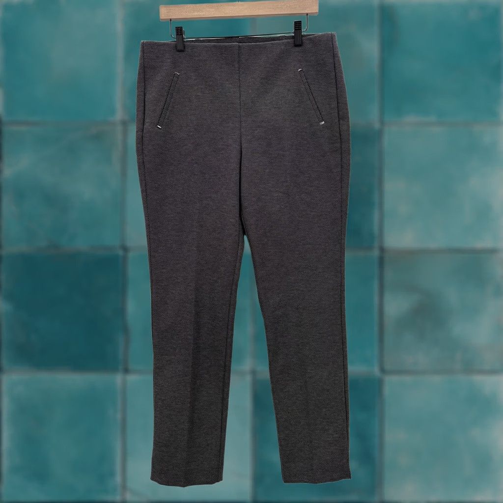 Vintage Chico's So Slimming 360 Juliet Ankle Pants Womens 2 Black White Dash Stretch NWT Size 34" / US 12 / IT 48 - 1 Thumbnail