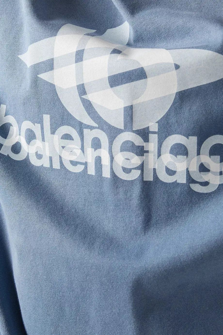 Balenciaga o1in1g0725 Layered Sports Oversized T-Shirt in Blue/White Size US XXL / EU 58 / 5 - 4 Thumbnail