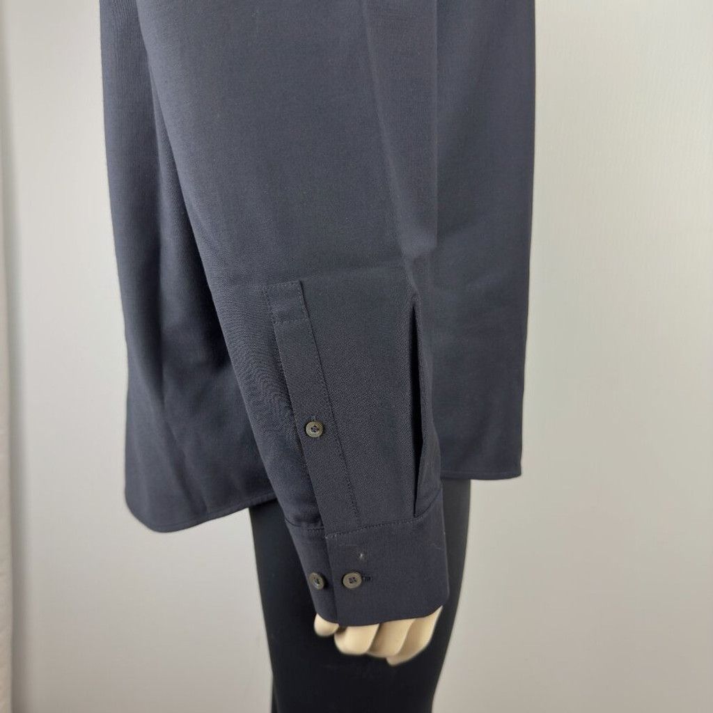 Cos COS Buttoned Shoulder Minimalist Dark Blue Top Blouse sz S Size XS / US 0-2 / IT 36-38 - 5 Thumbnail