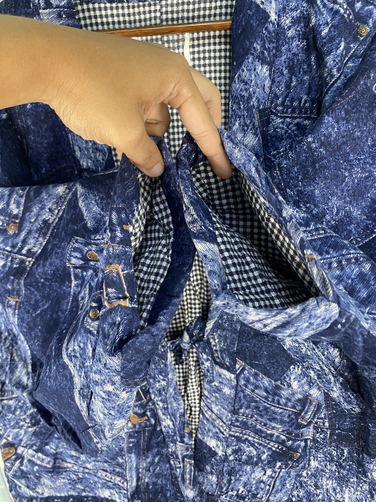 Japanese Brand × Vintage Vintage Kimono Denim Printed Size US M / EU 48-50 / 2 - 8 Thumbnail