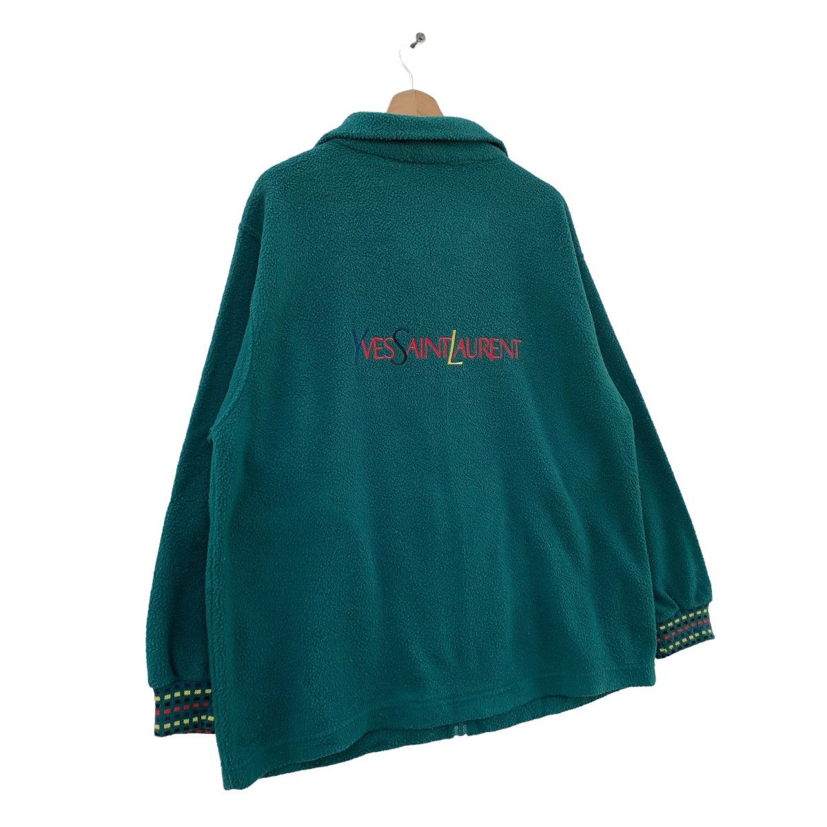 Vintage × Yves Saint Laurent Zipper Fleece Sweater Size US M / EU 48-50 / 2 - 2 Thumbnail