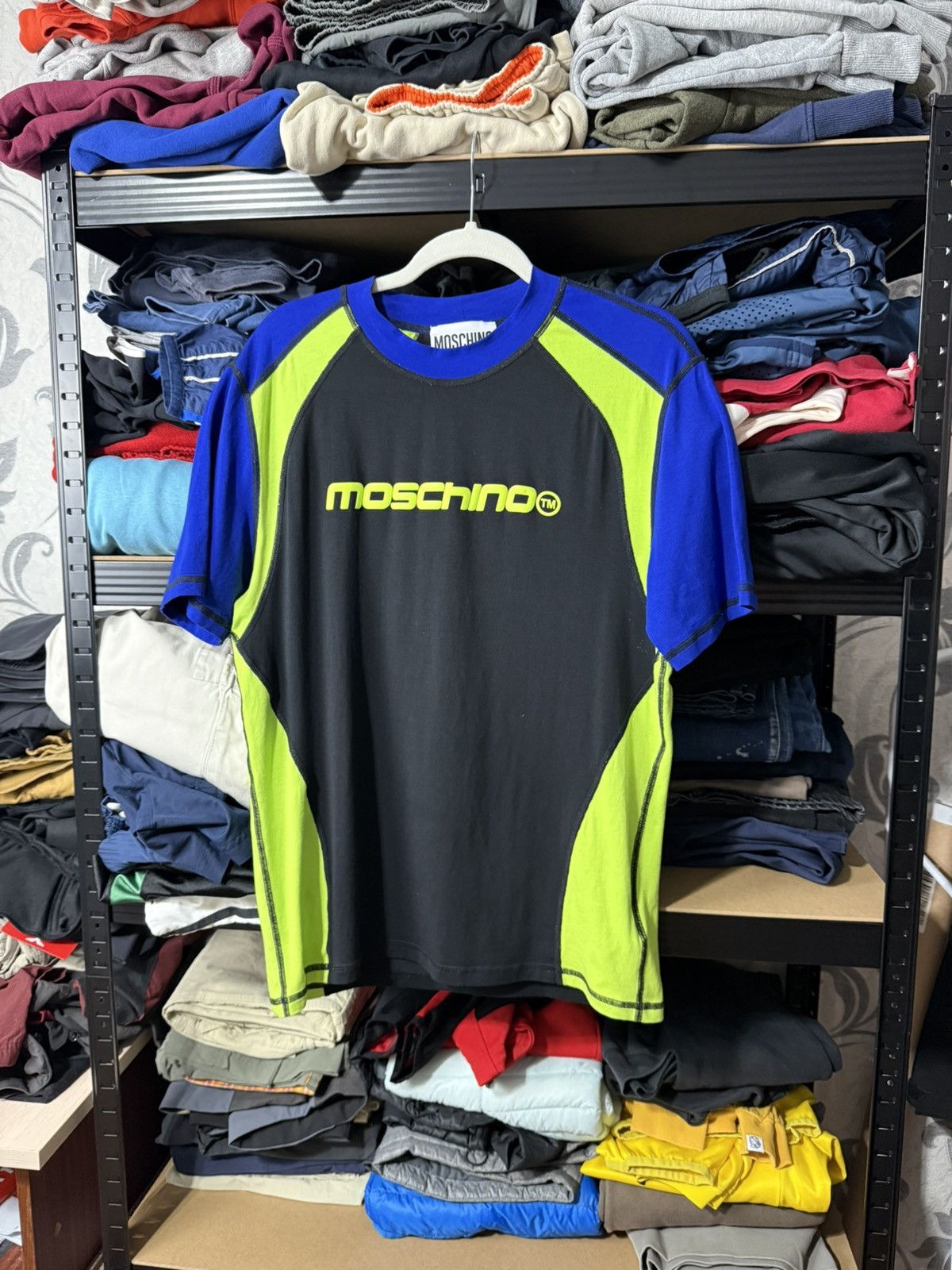 Moschino Moschino Couture Multicolor Colour-Block Logo T-Shirt Size US L / EU 52-54 / 3 - 3 Thumbnail
