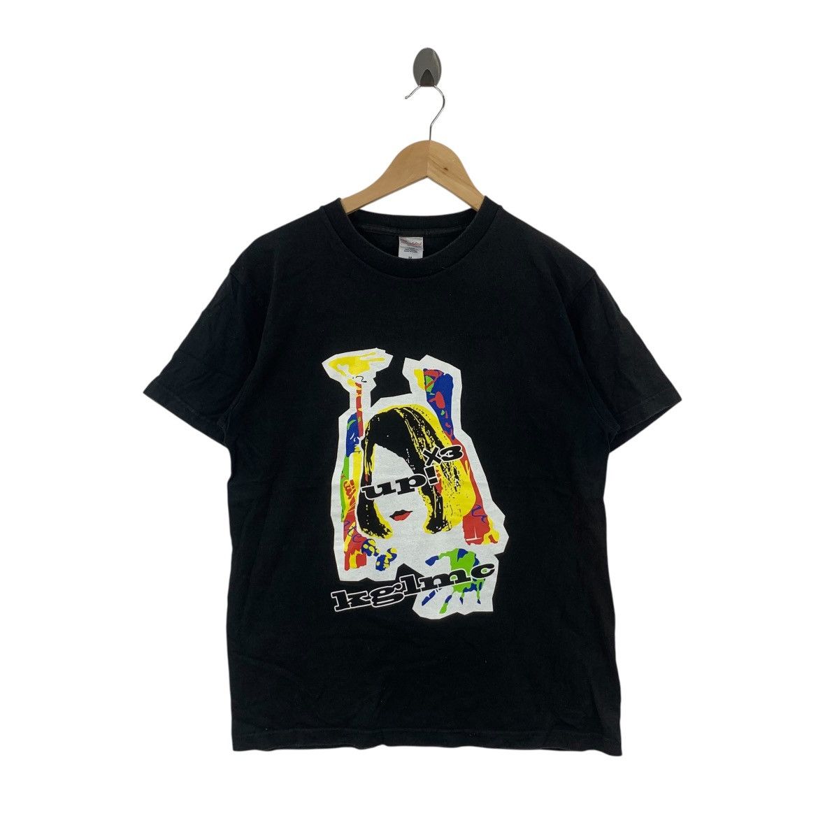 Vintage Vintage U.P.E X3 Pop Art Graphic T-Shirt Face Print Black Size US M / EU 48-50 / 2 - 1 Thumbnail