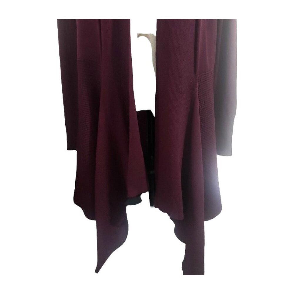 Elie Tahari CT1737 Elie Tahari Burgundy Ladies Lightweight Cardigan S/P Size S / US 4 / IT 40 - 2 Thumbnail