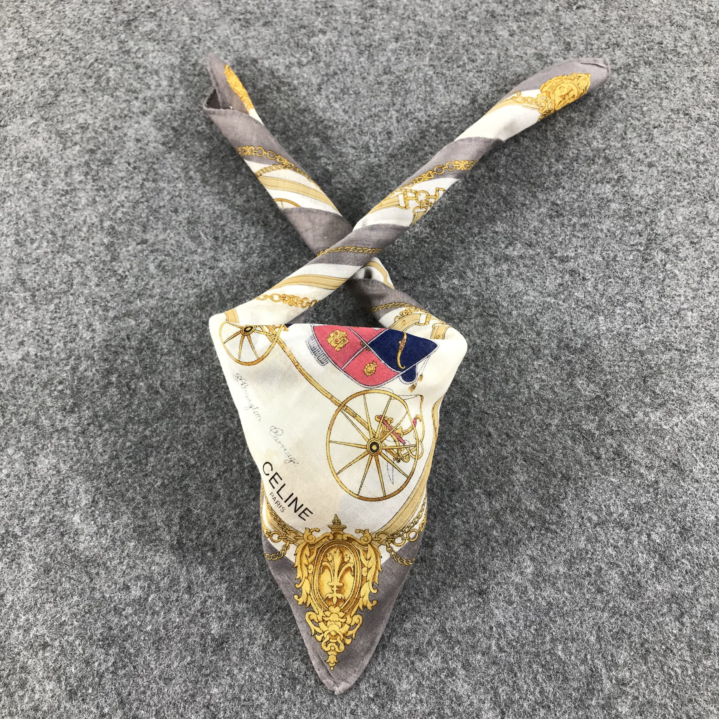 Celine Celine Carriage Handkerchief Neckerchief Bandana H351 Size ONE SIZE - 2 Thumbnail