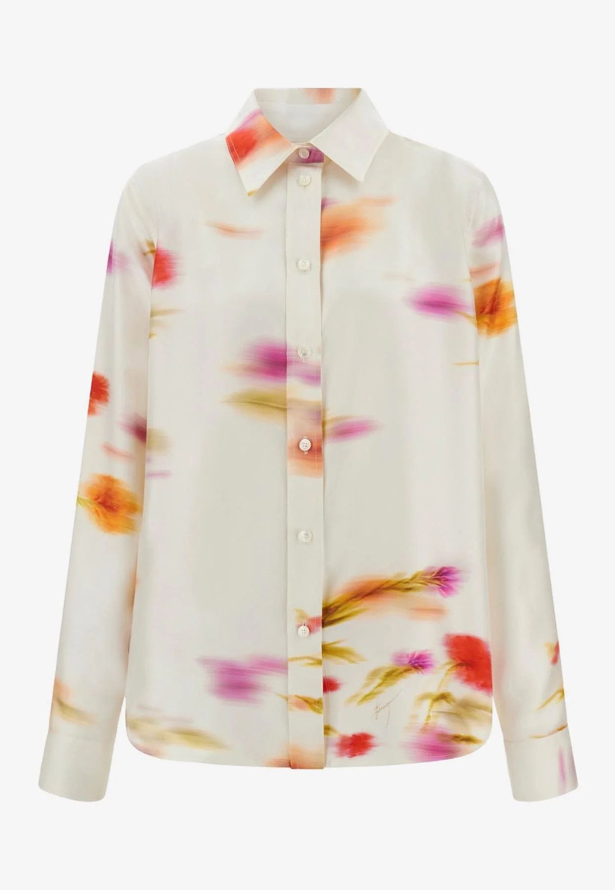 Salvatore Ferragamo o1s1rm0426 Blossom-print Long-sleeve Shirt in Multicolor Size XS / US 0-2 / IT 36-38 - 1 Thumbnail