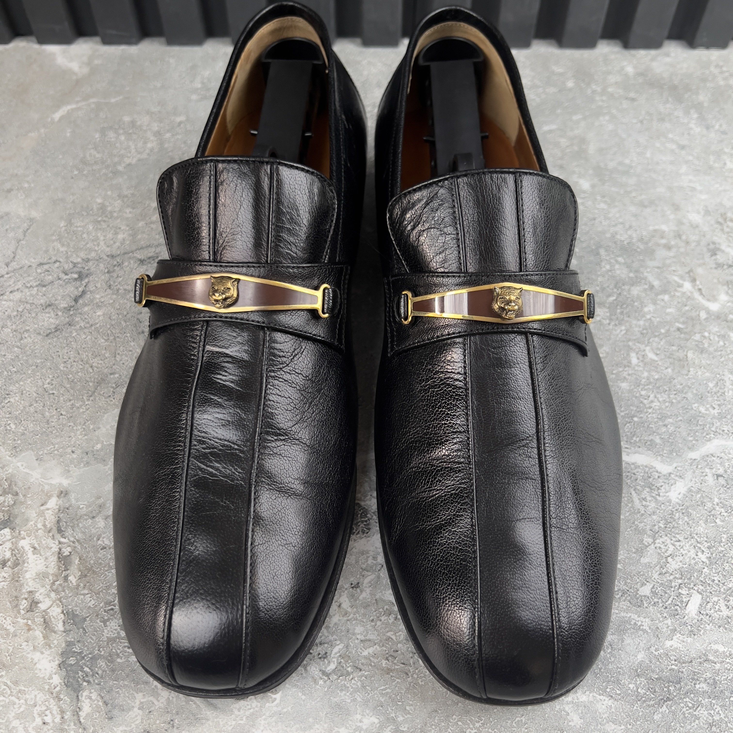Gucci Tiger Embellished Loafers Leather Size US 7.5 / EU 40-41 - 3 Thumbnail