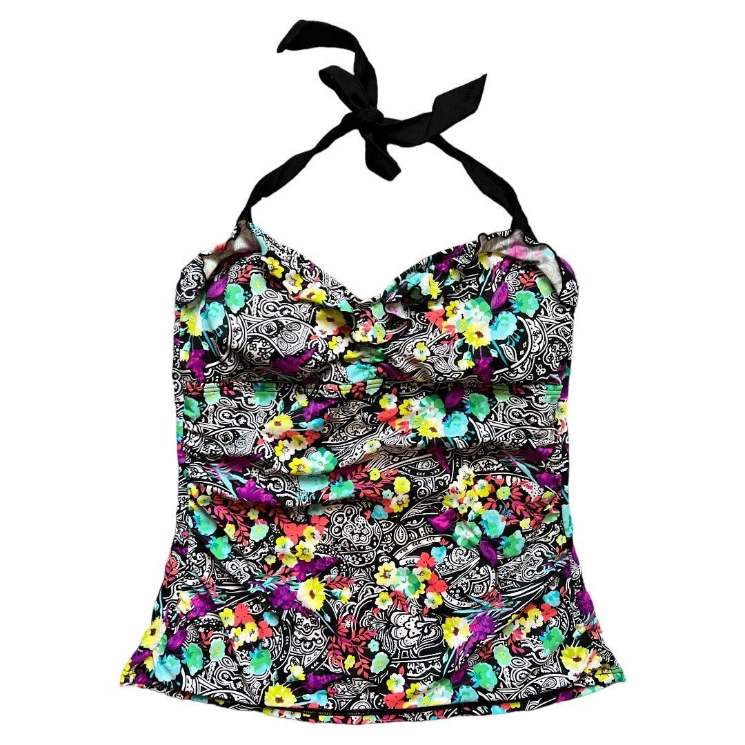 Other 24th & Ocean Multicolor Floral Print Halter Swim Top, XL Size ONE SIZE - 3 Thumbnail
