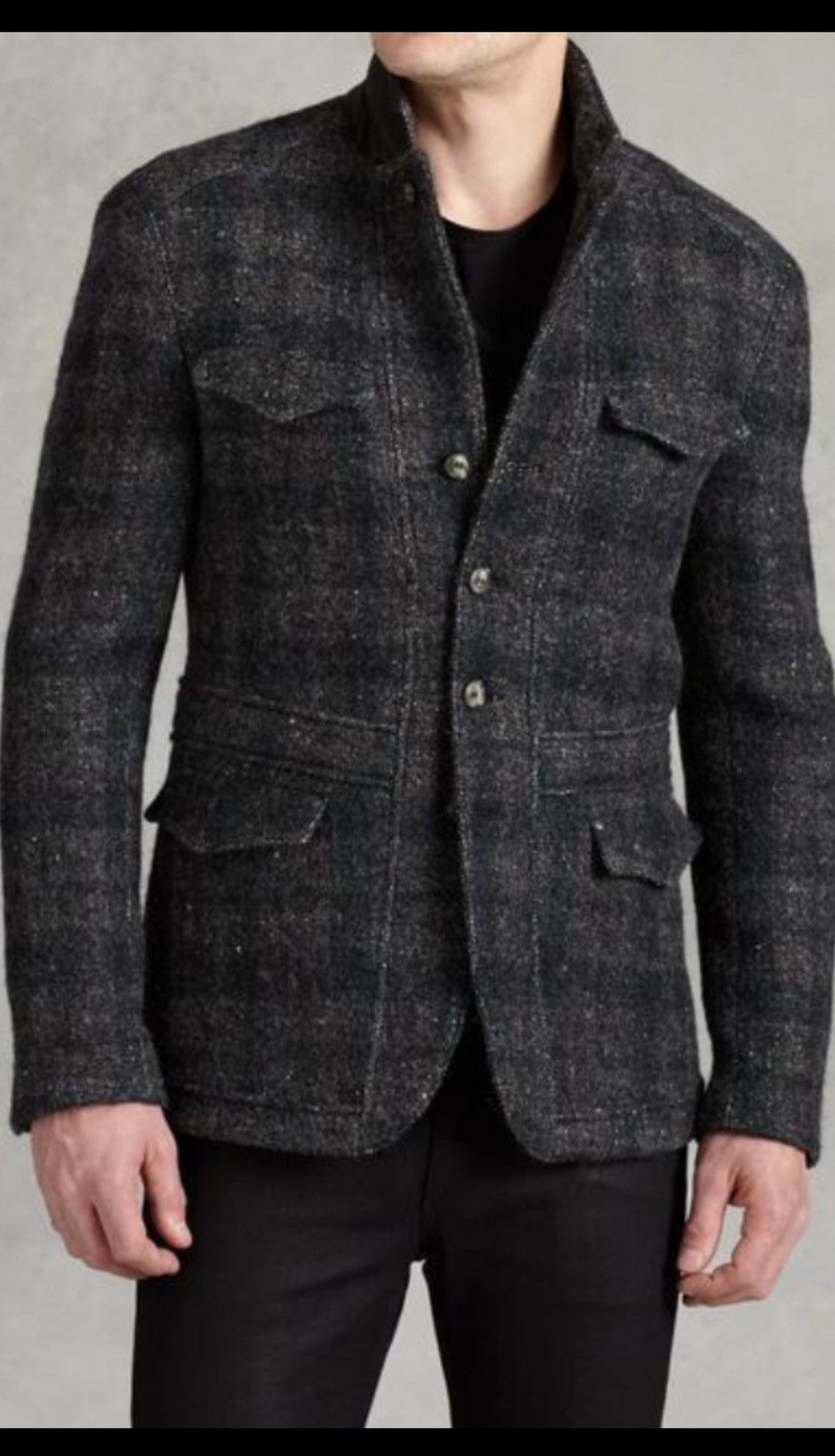 John Varvatos Alpaca Plaid Jacket. 48 Size US M / EU 48-50 / 2 - 3 Thumbnail