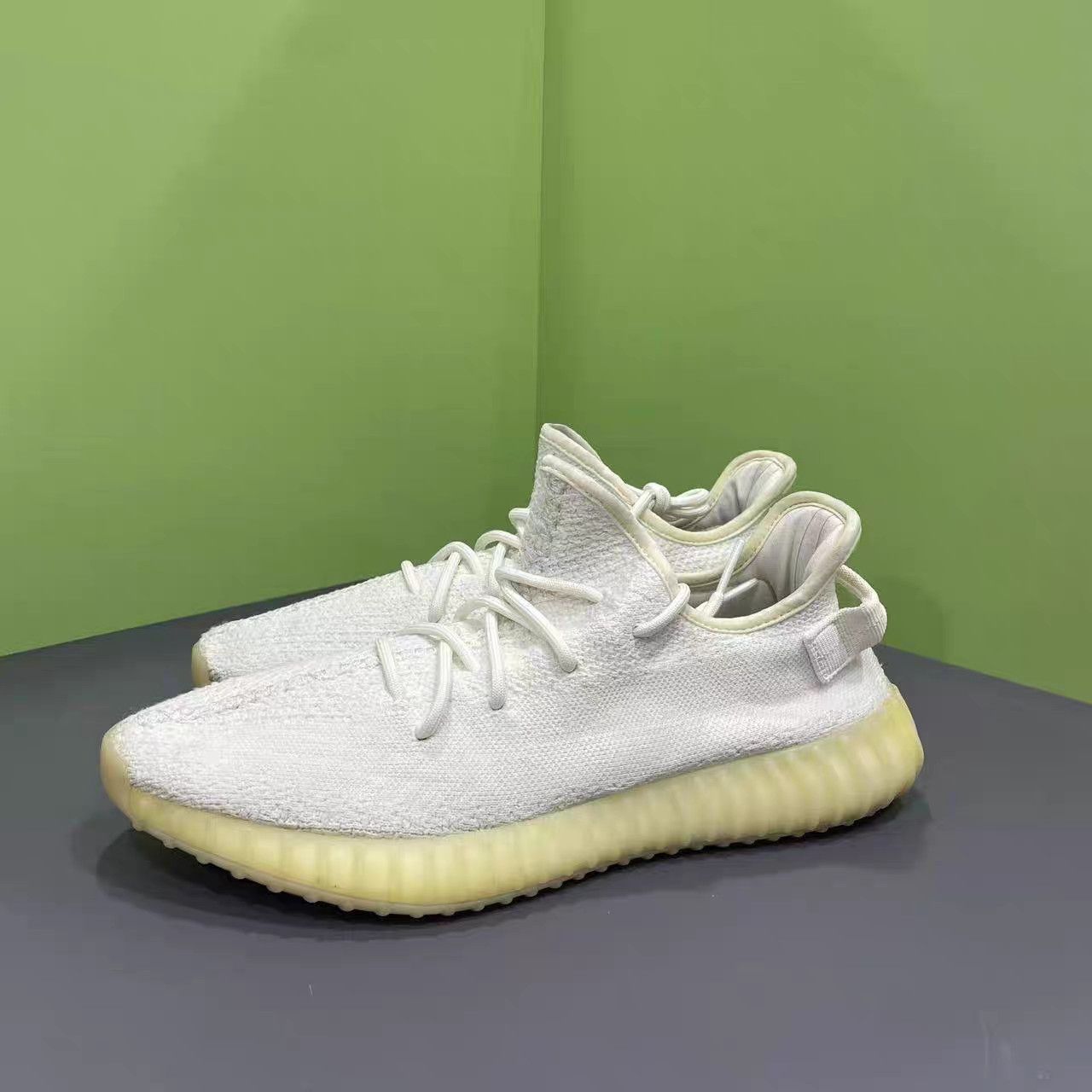 Adidas Adidas Yeezy350 Pure White Ice Cream K15 Size US 13 / EU 46 - 1 Thumbnail