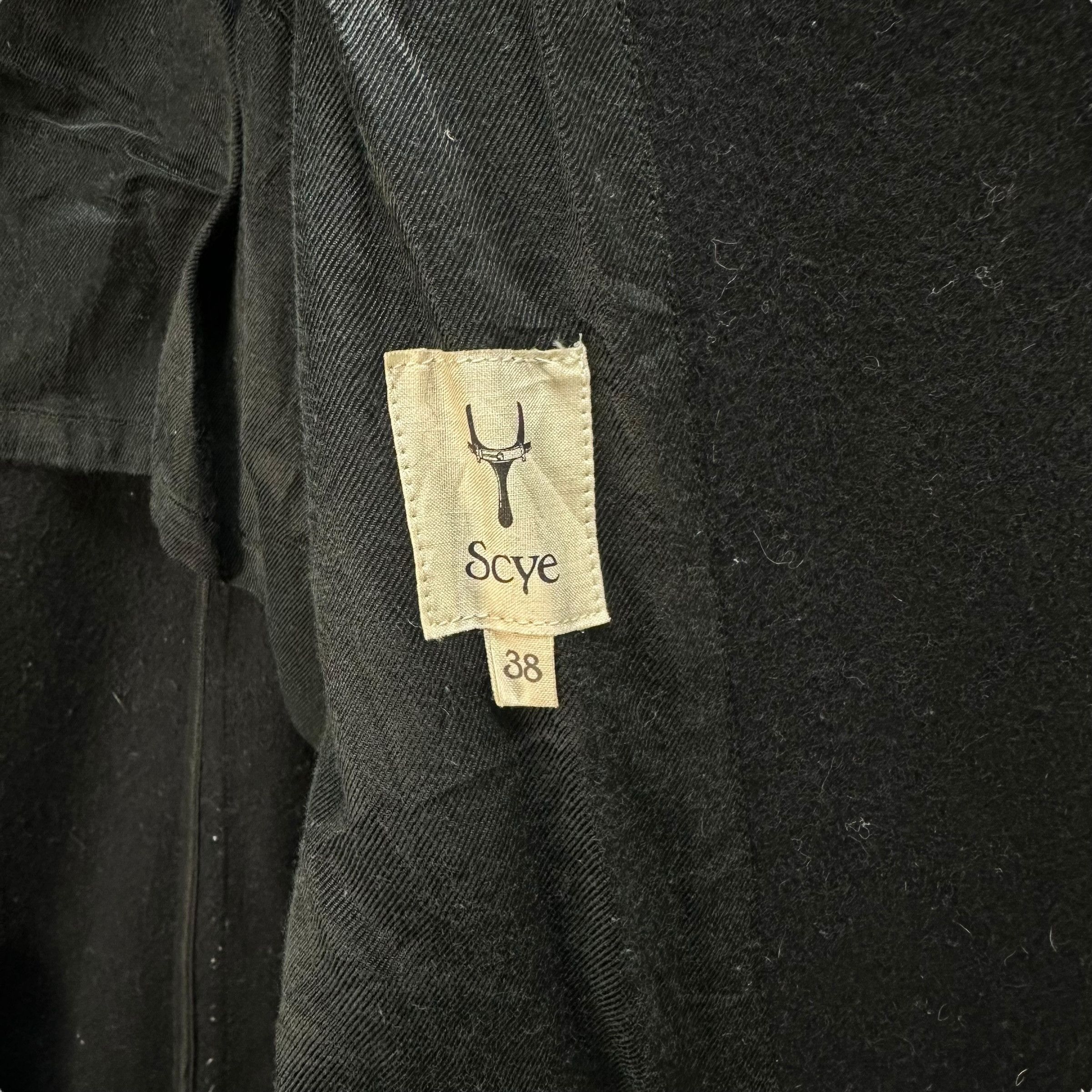 SCYE SYCE Double Collar Black Wool Belted Long Coat #A41-0937 Size S / US 4 / IT 40 - 7 Thumbnail