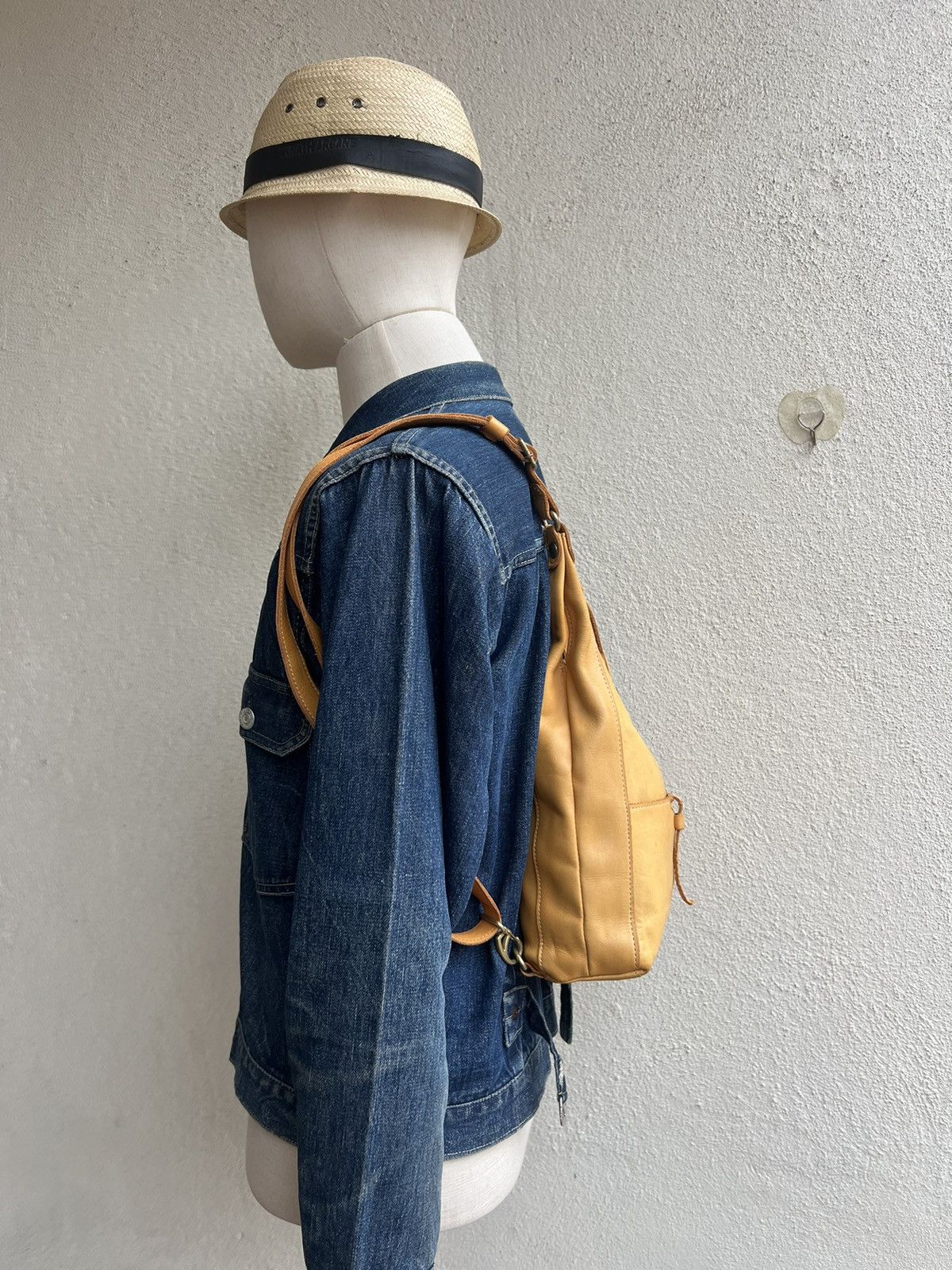 Leather Kissora Japan Fade Patina Leather Mini Backpack Bag Rucksack Size ONE SIZE - 2 Thumbnail