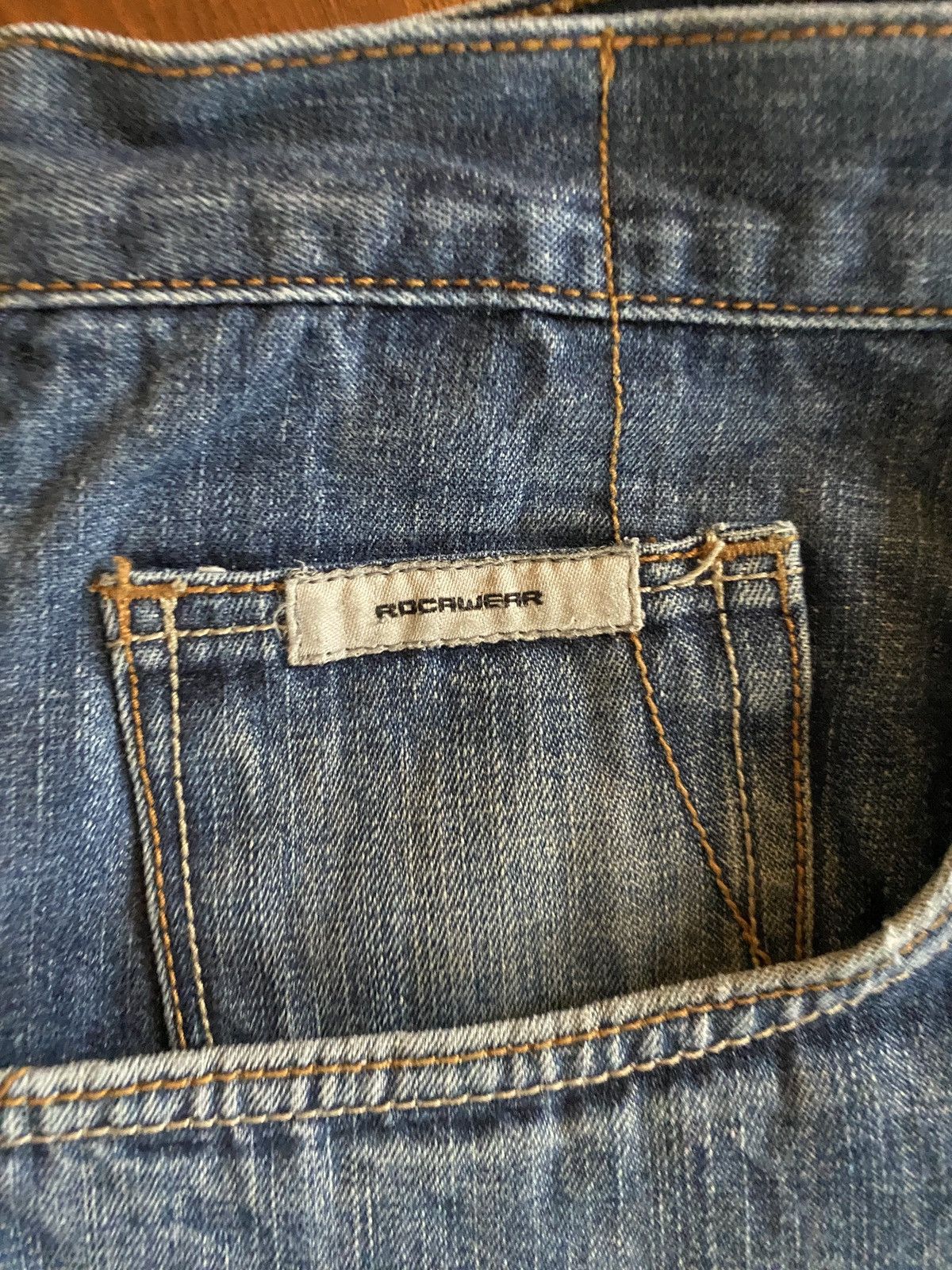 Rocawear Vintage Y2K’s Rocawear Wide Leg Baggy Denim Jeans 35x32 Size US 35 - 19 Thumbnail