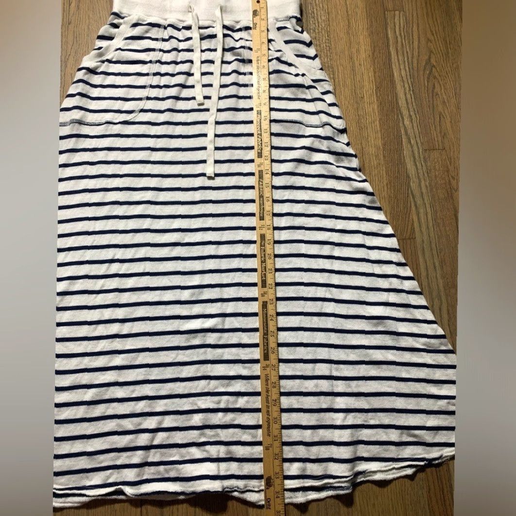 Vintage Saturday Sunday Skirt Navy Blue White Cotton Maxi Long S Women White Skirt Size 28" / US 6 / IT 42 - 3 Thumbnail