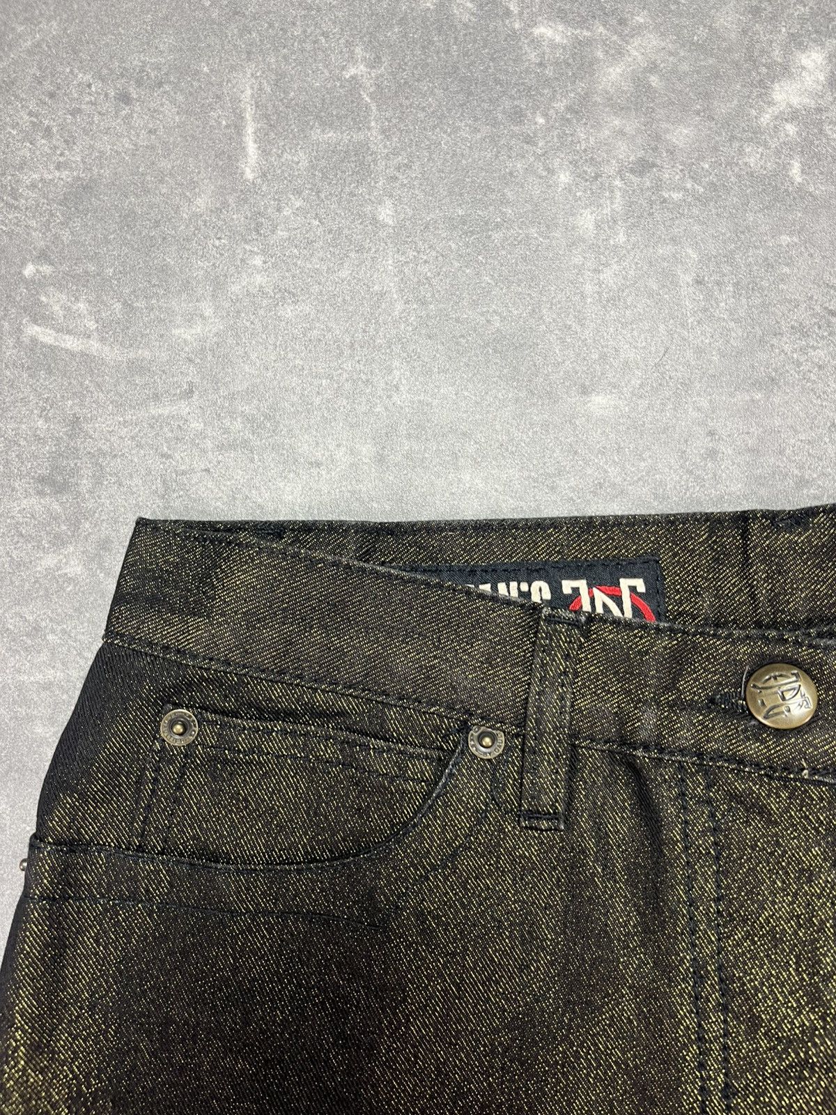 Jean Paul Gaultier DSWT Jean Paul Gaultier Long Glitter Denim Jeans 28 Size 28" / US 6 / IT 42 - 8 Thumbnail