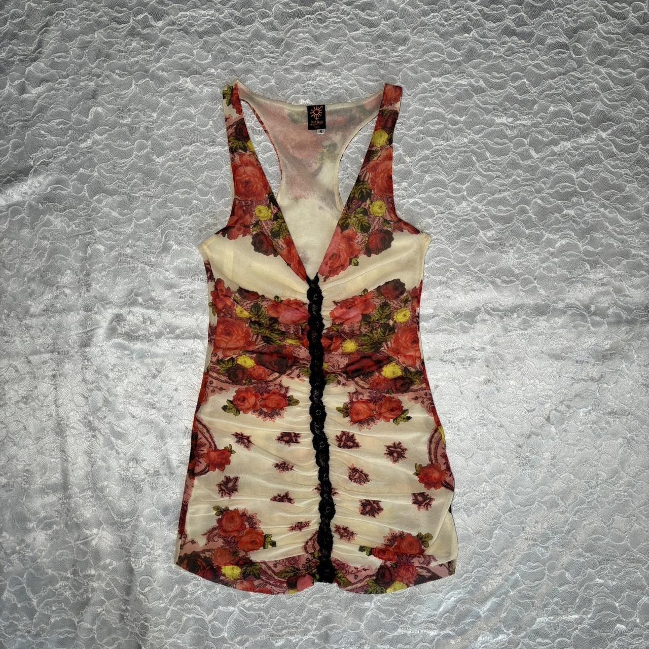 Jean Paul Gaultier JPG Mesh Floral Top Size S / US 4 / IT 40 - 1 Thumbnail