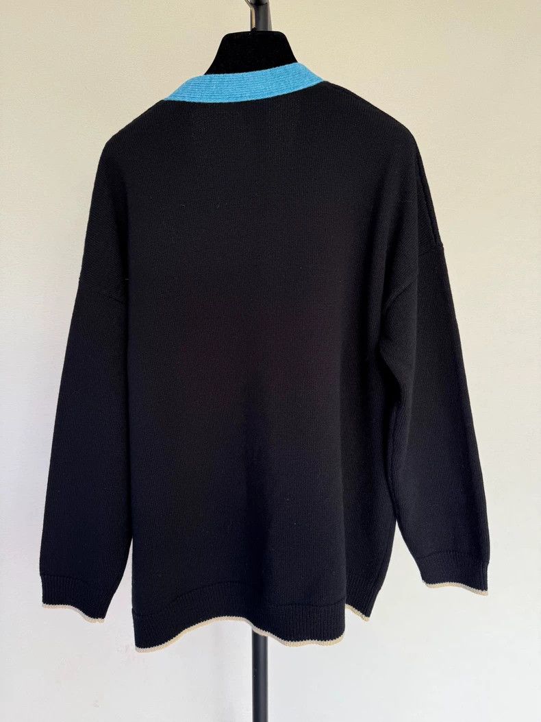 Loewe LOEWE Embroidered logo sweater sweater knitwear Size S / US 4 / IT 40 - 7 Thumbnail