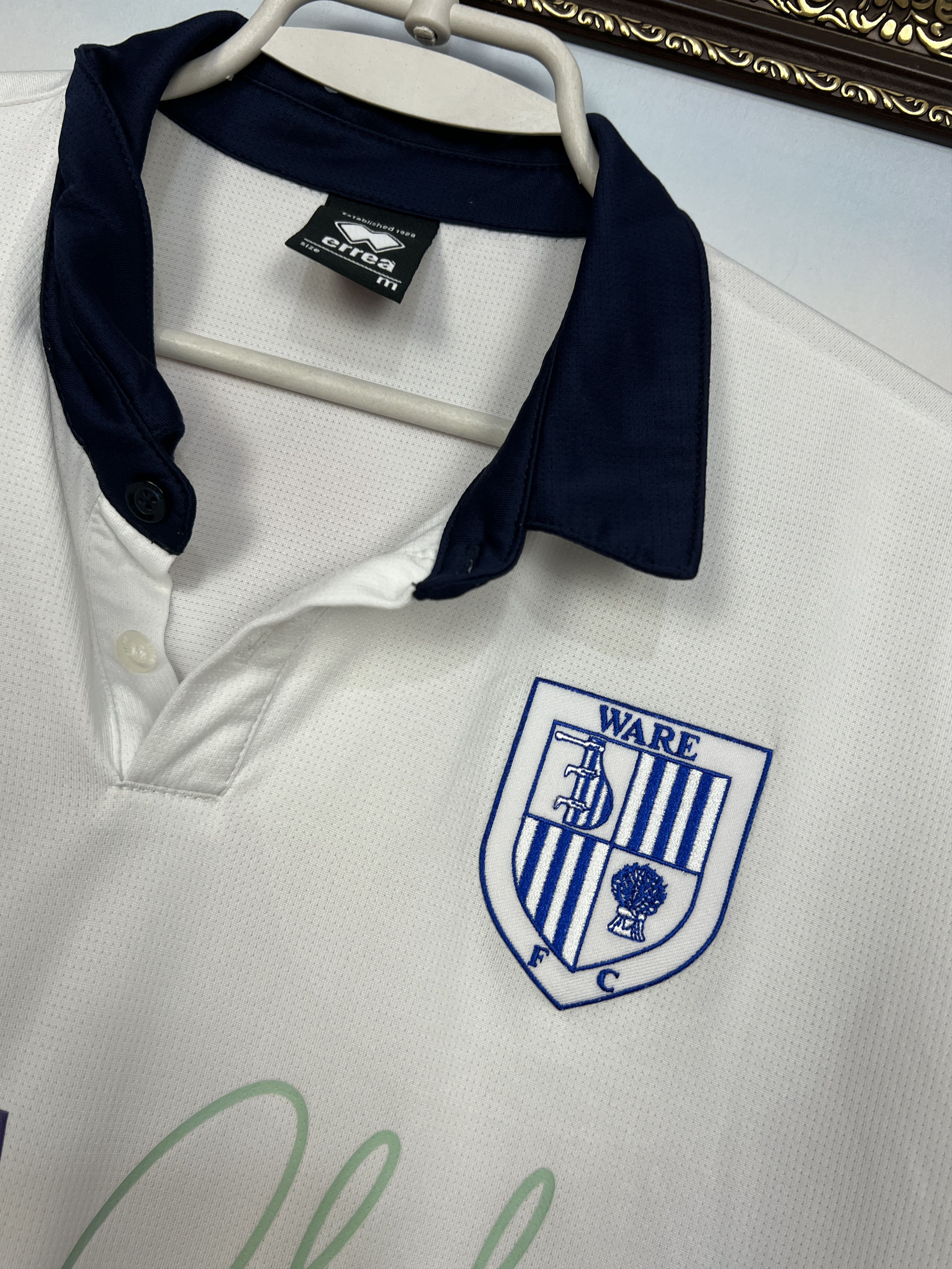 Errea Ware FC Football Shirt Errea Soccer White Jersey Mens Trikot Size US M / EU 48-50 / 2 - 4 Thumbnail