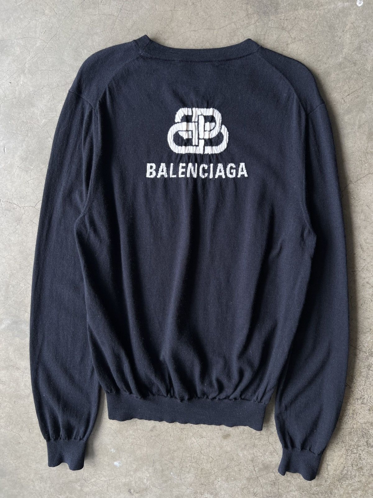 Balenciaga Balenciaga - Interlocking Logo Wool Pullover Sweater Size US S / EU 44-46 / 1 - 1 Thumbnail