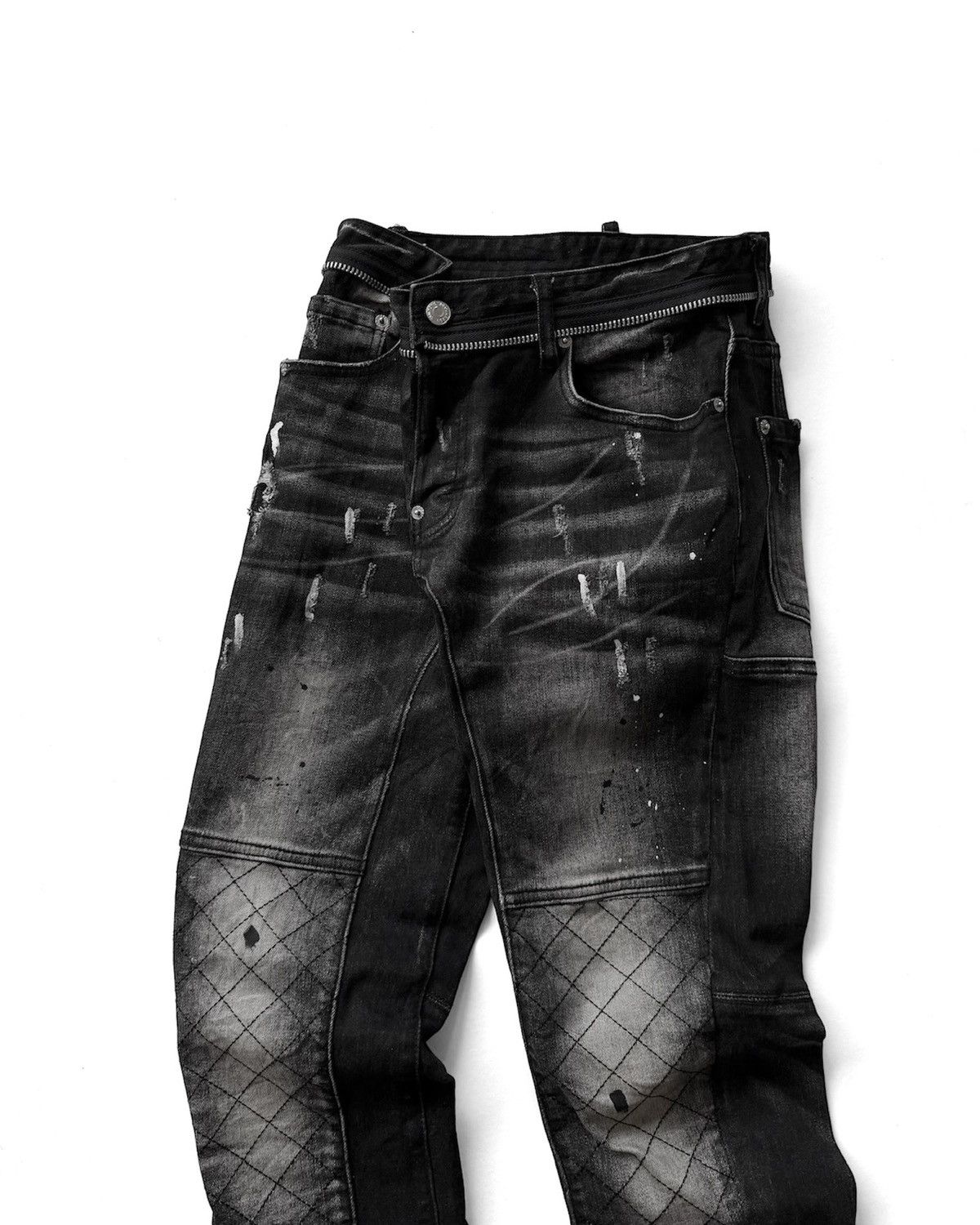 Dsquared2 DSQUARED2 TIDY BIKER ZIP STRETCH JEANS Size US 30 / EU 46 - 2 Thumbnail