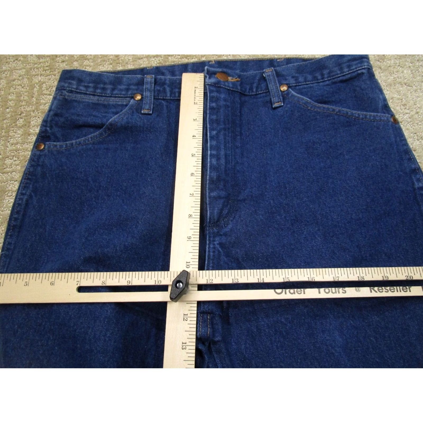 Wrangler Wrangler Jeans Men 35x30 Blue Cowboy Cut Original Fit Western Pants Dark Wash Jeans Size US 35 - 6 Thumbnail