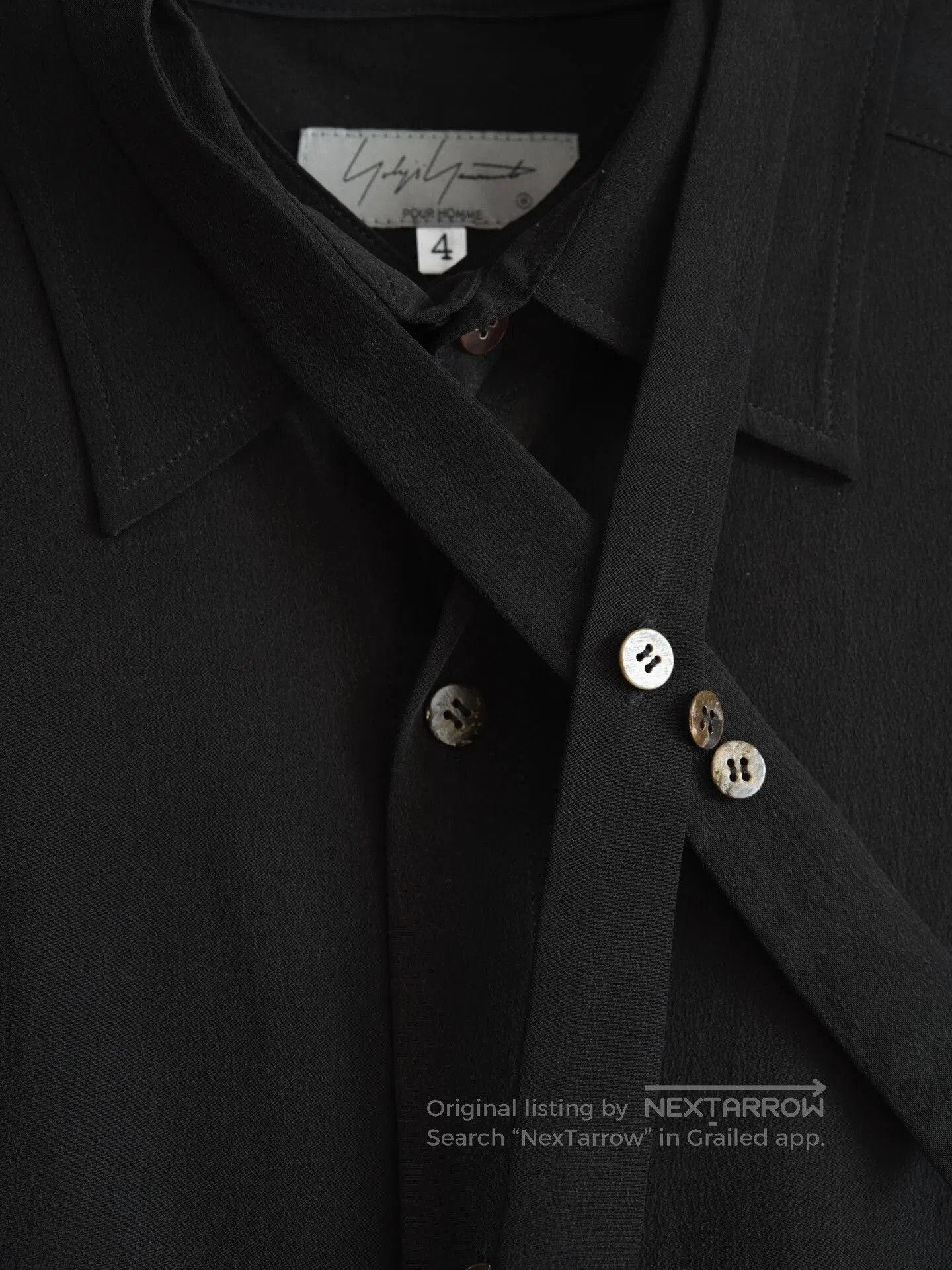 Yohji Yamamoto Yohji Yamamoto Double Collar Silk Shirt. Size XL / US 12-14 / IT 48-50 - 3 Thumbnail