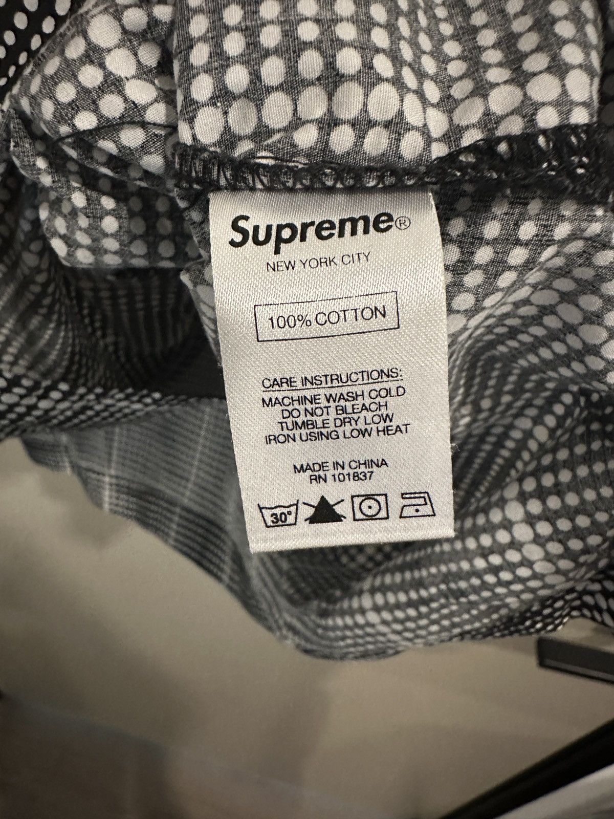 Supreme Supreme Dots Zip Up Shirt Black SS18 Size Large Size US L / EU 52-54 / 3 - 5 Thumbnail