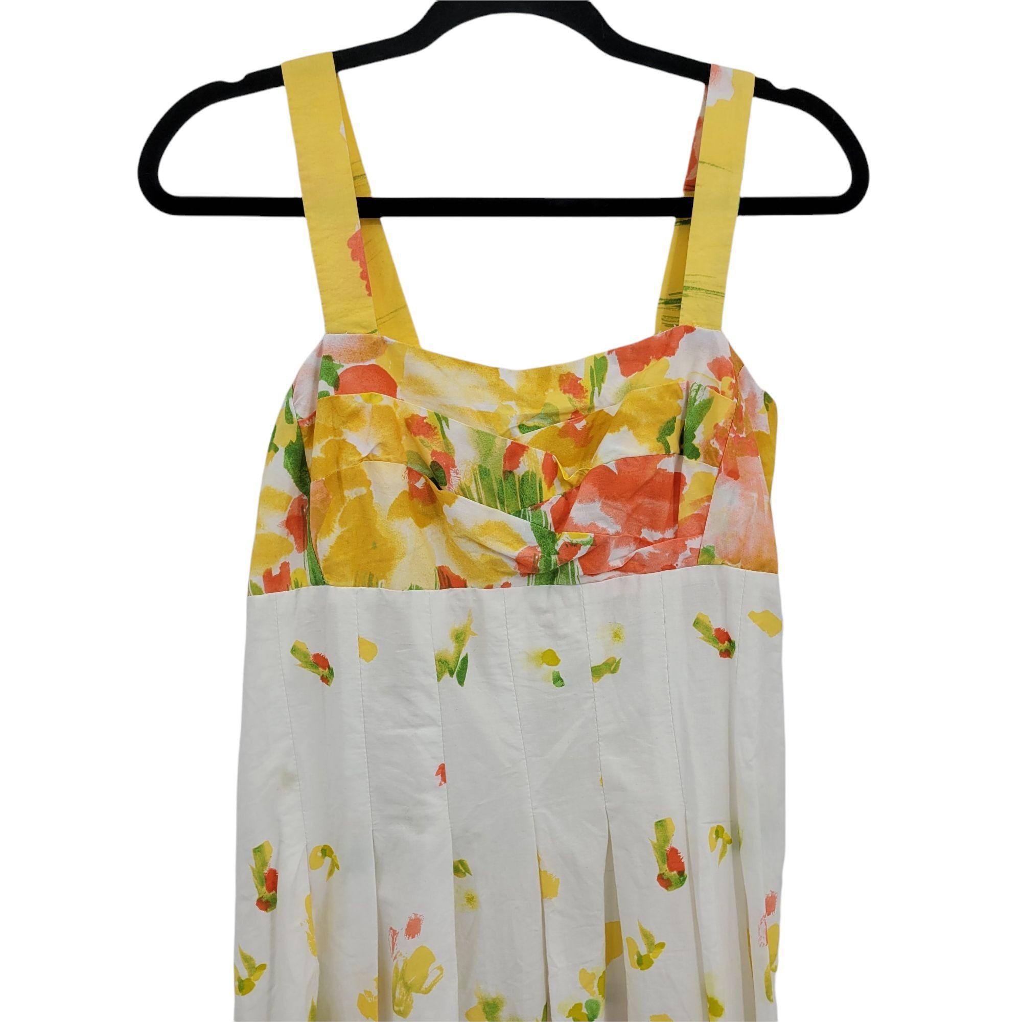 Vintage Vtg Apron Dress Sz 8 Cotton Cottagecore Peasant White Spring Size M / US 6-8 / IT 42-44 - 5 Thumbnail