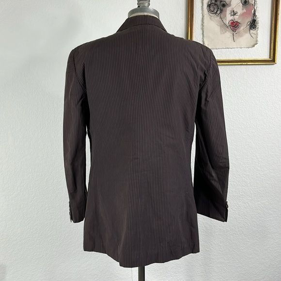 Issey Miyake × Japanese Brand × Vintage Issey Miyake Men Striped 2006 Cotton Blazer Size US XL / EU 56 / 4 - 7 Thumbnail